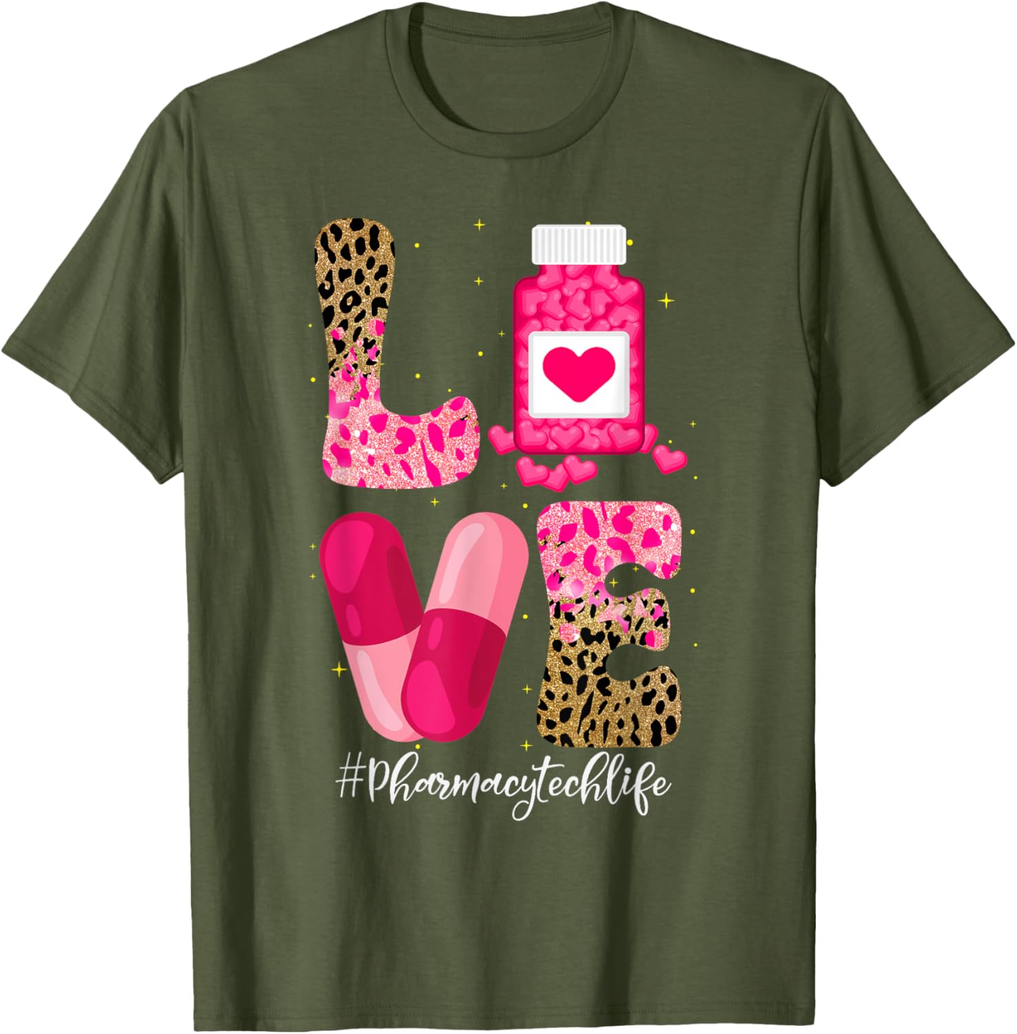 Love Pharmacy Tech Life T-Shirt for Pharmacy Technicians and Medicine Lovers - 20