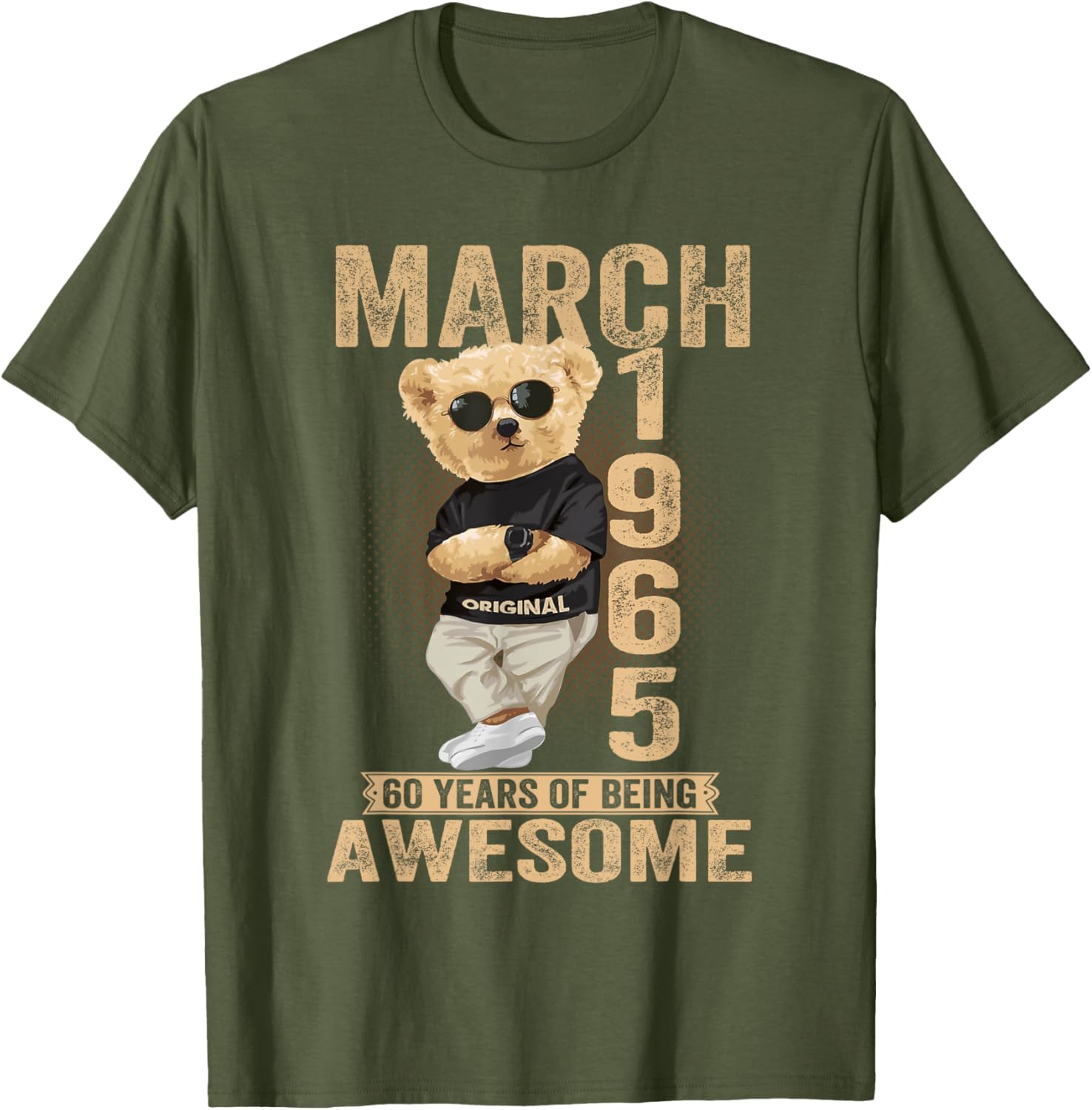 60th Birthday Teddy Bear T-Shirt for Men and Women Born in 1964 - 5