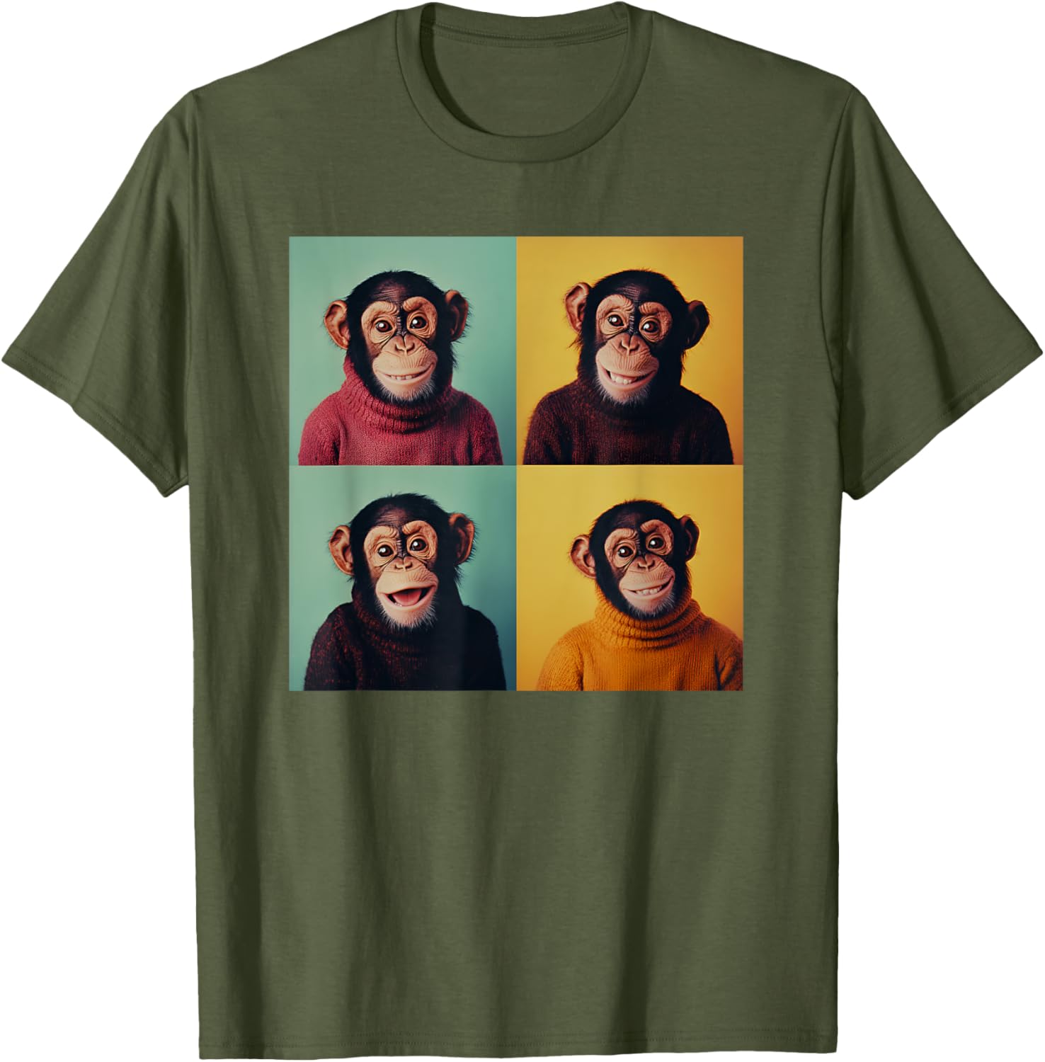 Funny Monkey Chimp T-Shirt for Animal Lovers - Awkward Photoshoot Design - 19