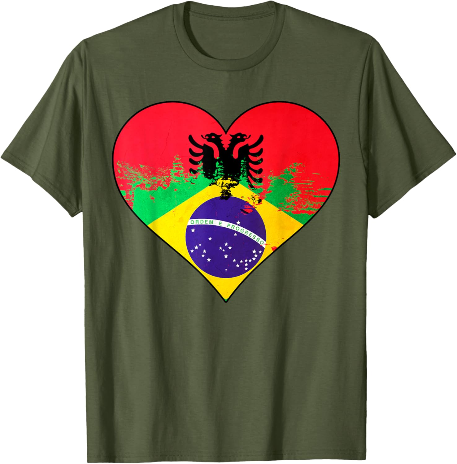 Albanian Brazilian Heritage Flag DNA T-Shirt for Unique Cultural Pride - 8