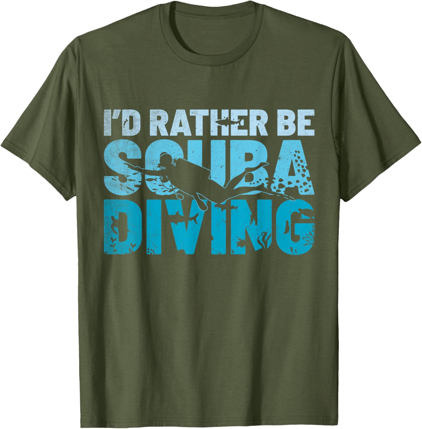 I'd Rather Be Scuba Diving T-Shirt for Ocean Instructors and Divers - 13