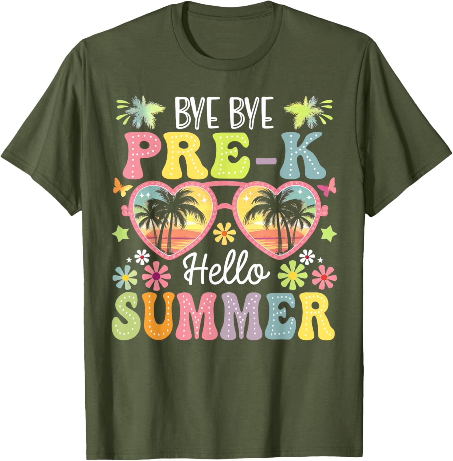 Goodbye Pre-K Hello Summer Boys Kids T-Shirt for Last Day of School - 1