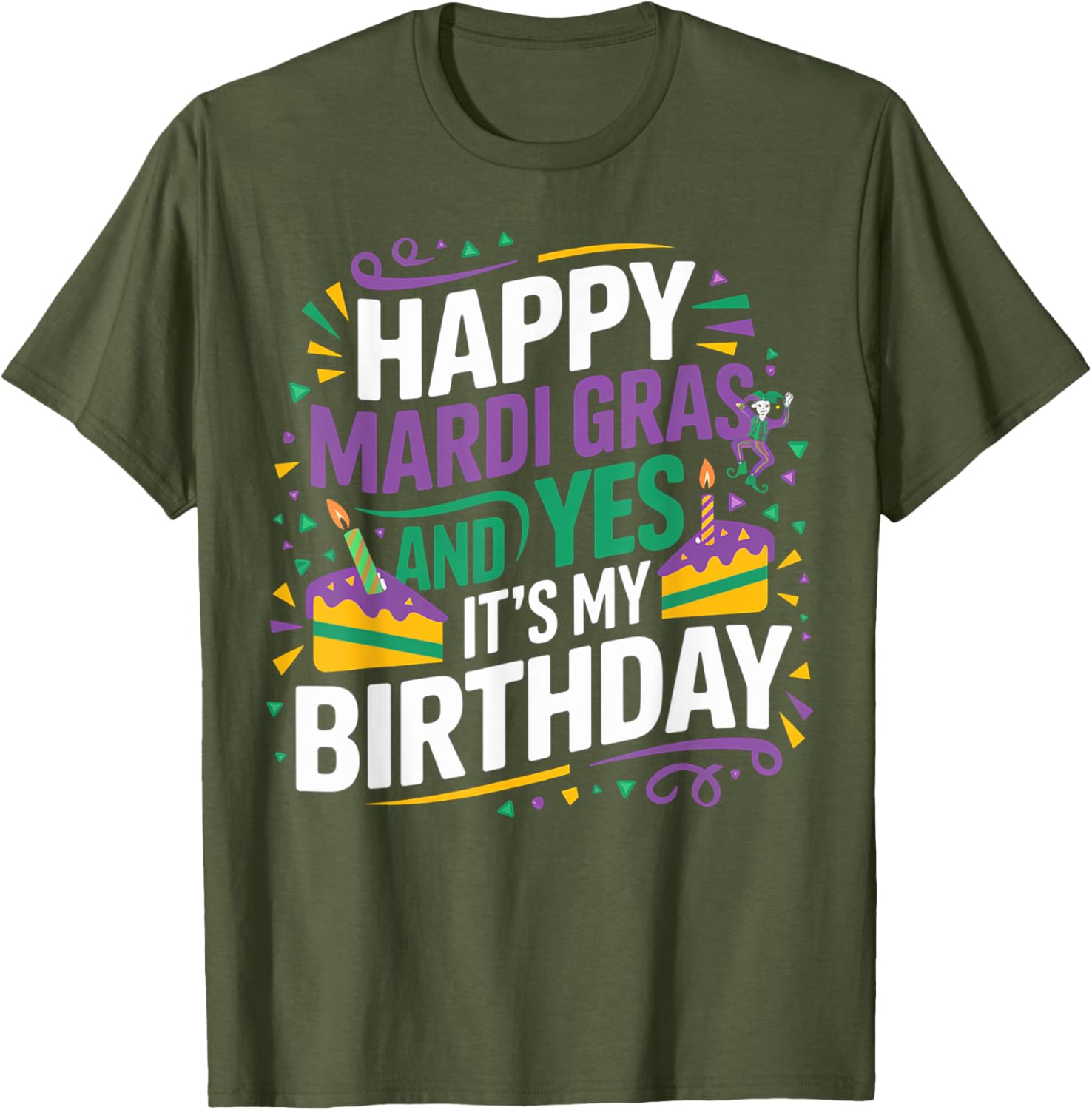 Happy Mardi Gras Birthday Party T-Shirt for Festive Celebrations - 5