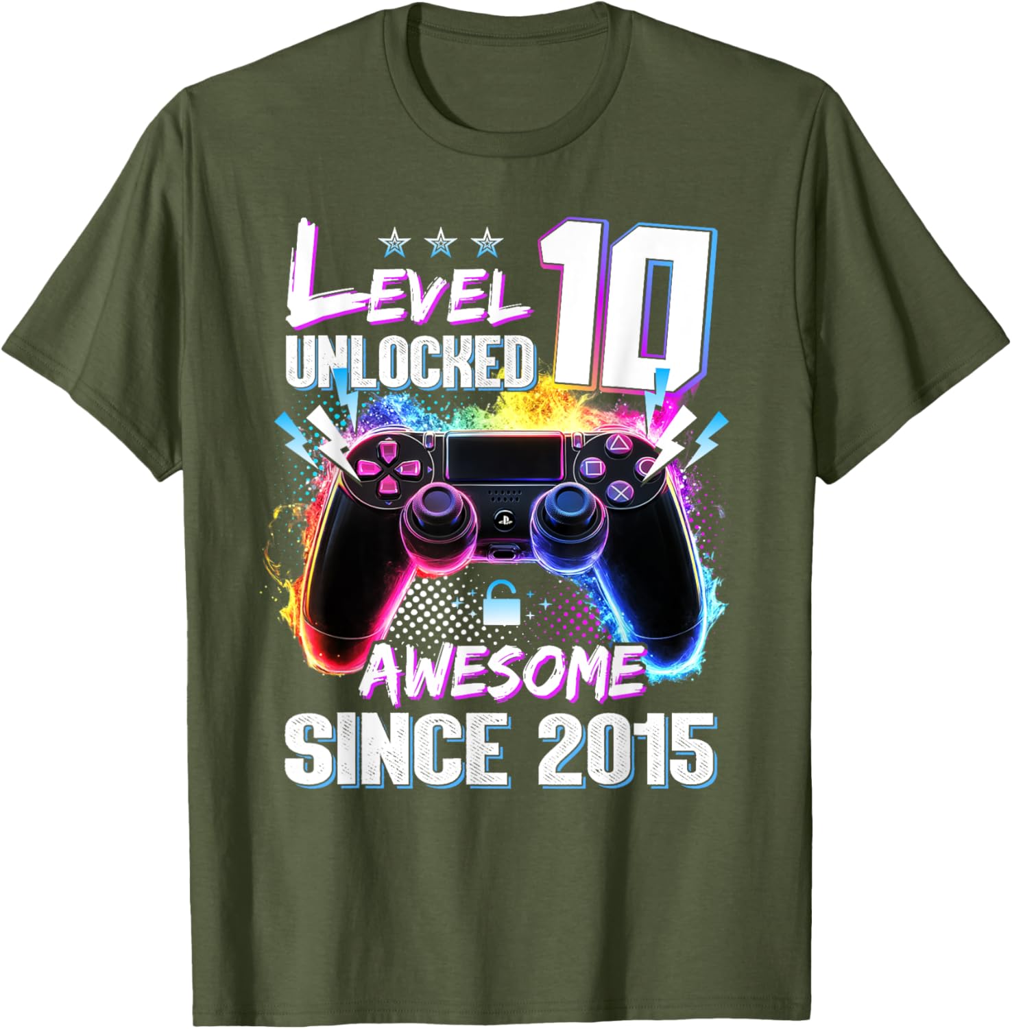 Level 10 Unlocked 10th Birthday T-Shirt Awesome Gift for Kids - 14