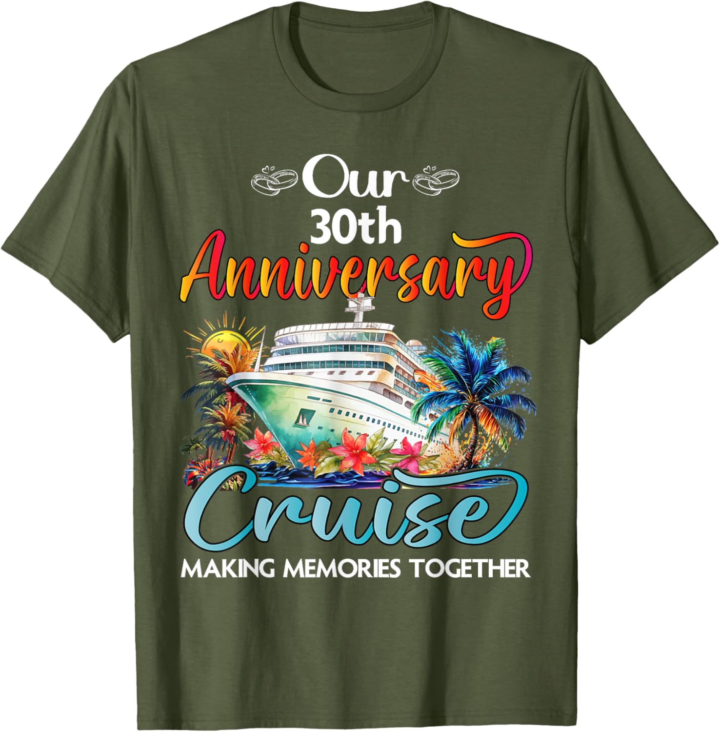 30th Anniversary Cruise T-Shirt for Couples - Perfect Gift for Him & Her - 18