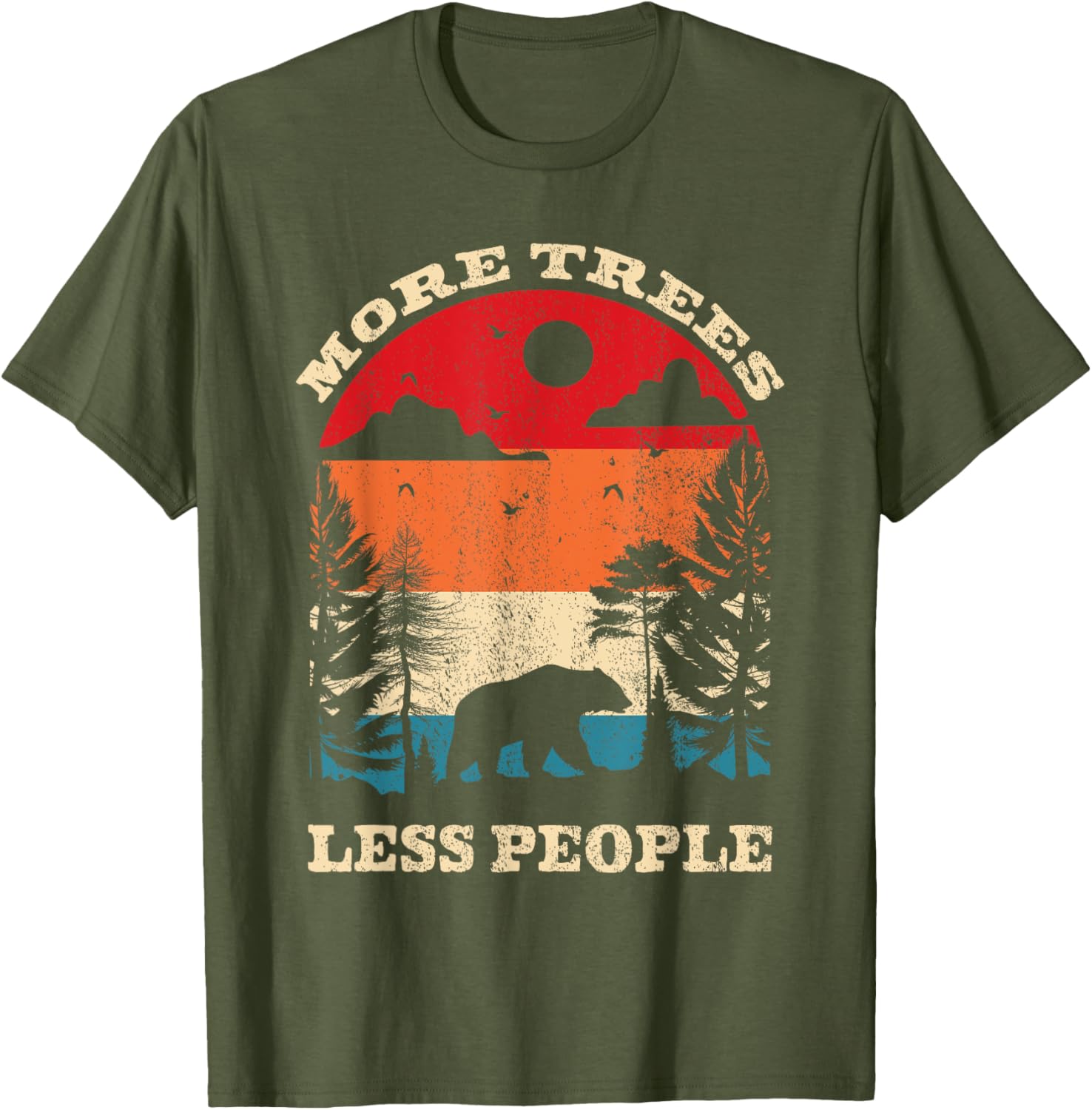 Funny More Trees Less People Wildlife T-Shirt for Outdoor Lovers - 2