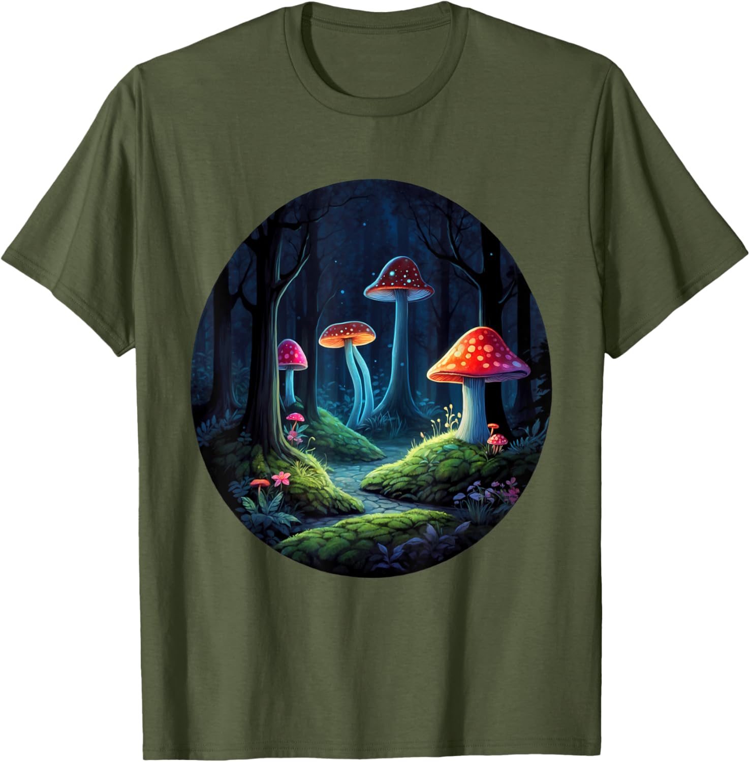 Magical Forest Mushrooms Kids T-Shirt | Whimsical Enchanting Design - 23