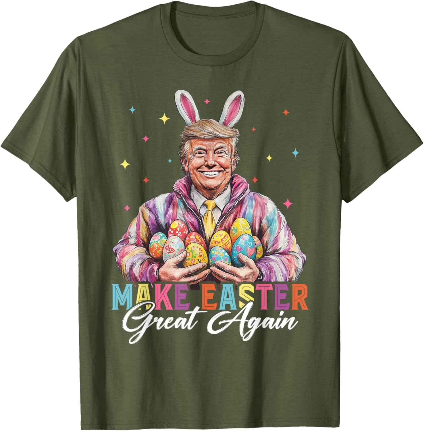 Funny Trump Easter Bunny Hunt T-Shirt for Holiday Fun and Celebration - 8