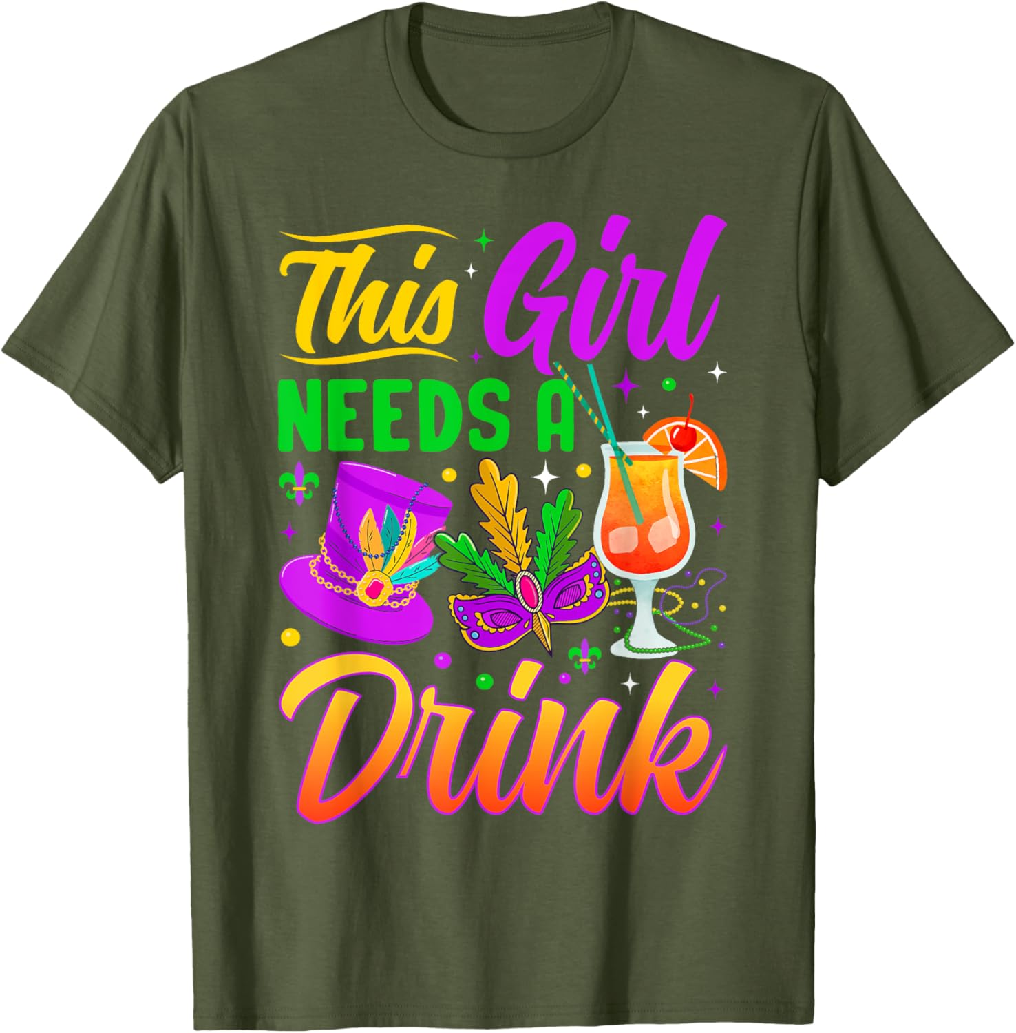 This Girl Needs A Drink Funny T-Shirt for Women - Casual Wear - 8