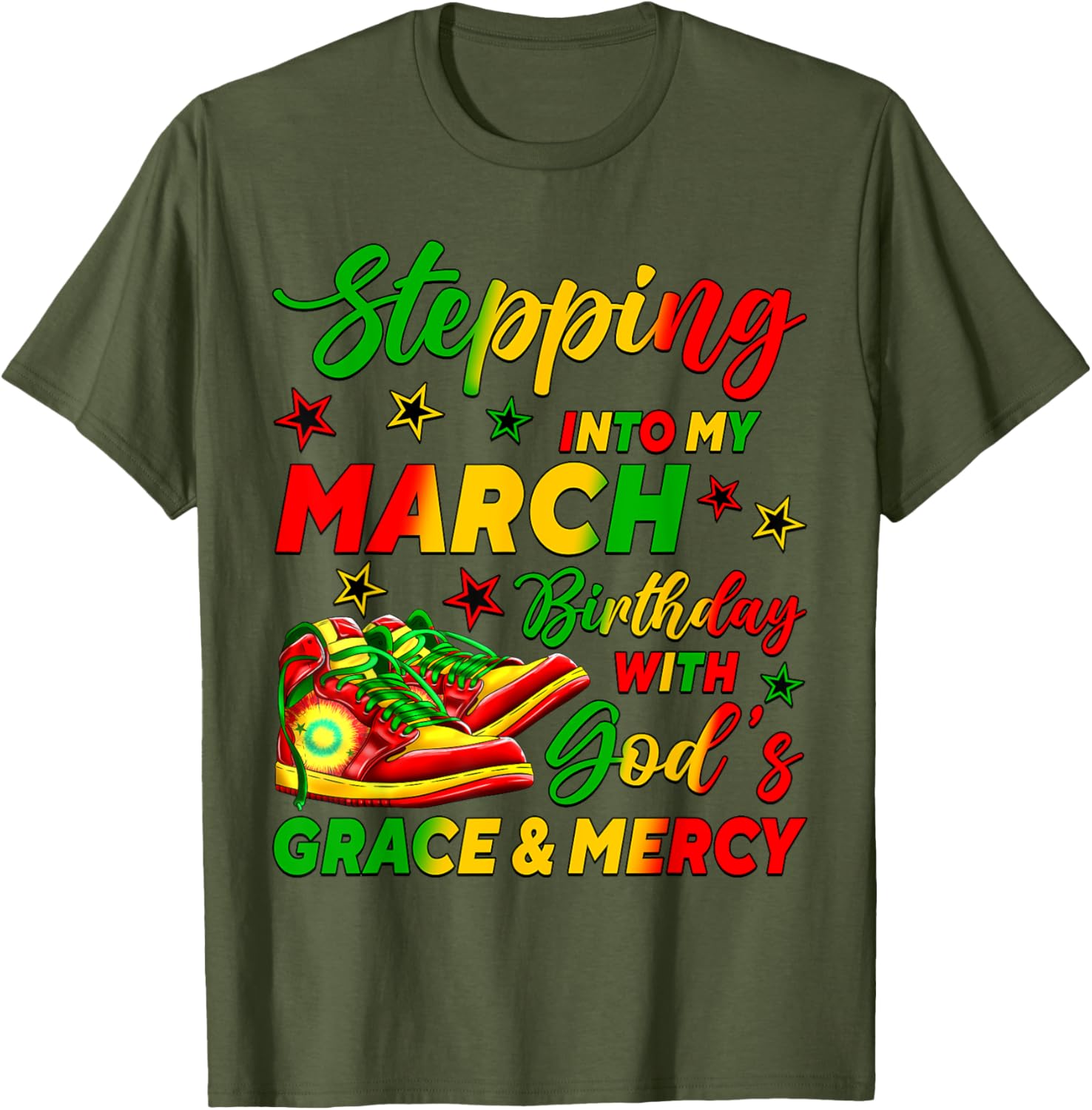 March Birthday African American Shoes T-Shirt for Celebrating in Style - 4