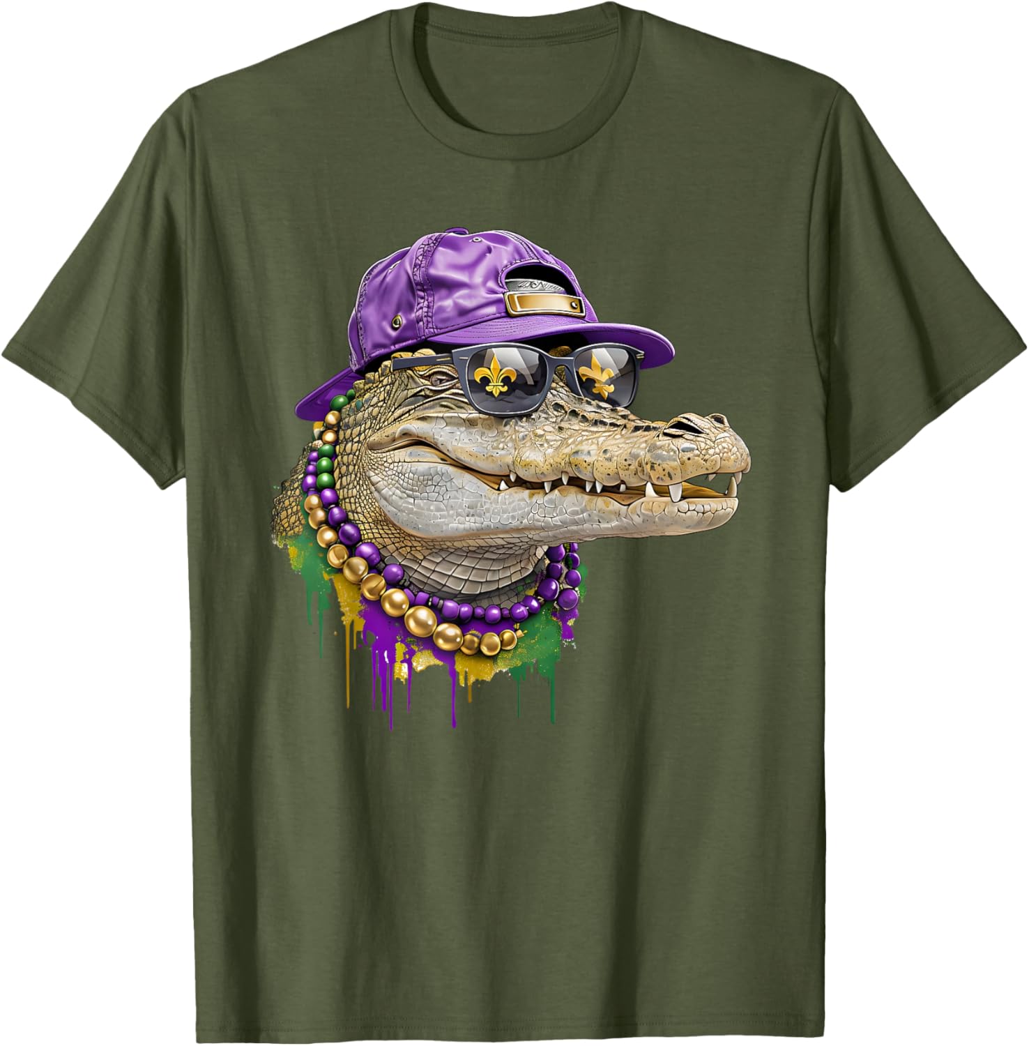 Mardigator Alligator Costume T-Shirt for Mardi Gras Fun for Everyone - 12