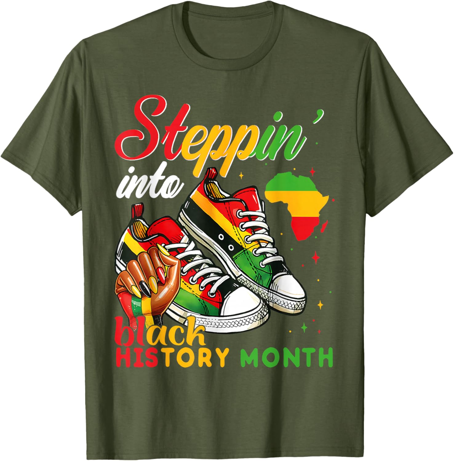 Black History Month Sneakers T-Shirt for Black Girls - Celebrate Heritage - 13