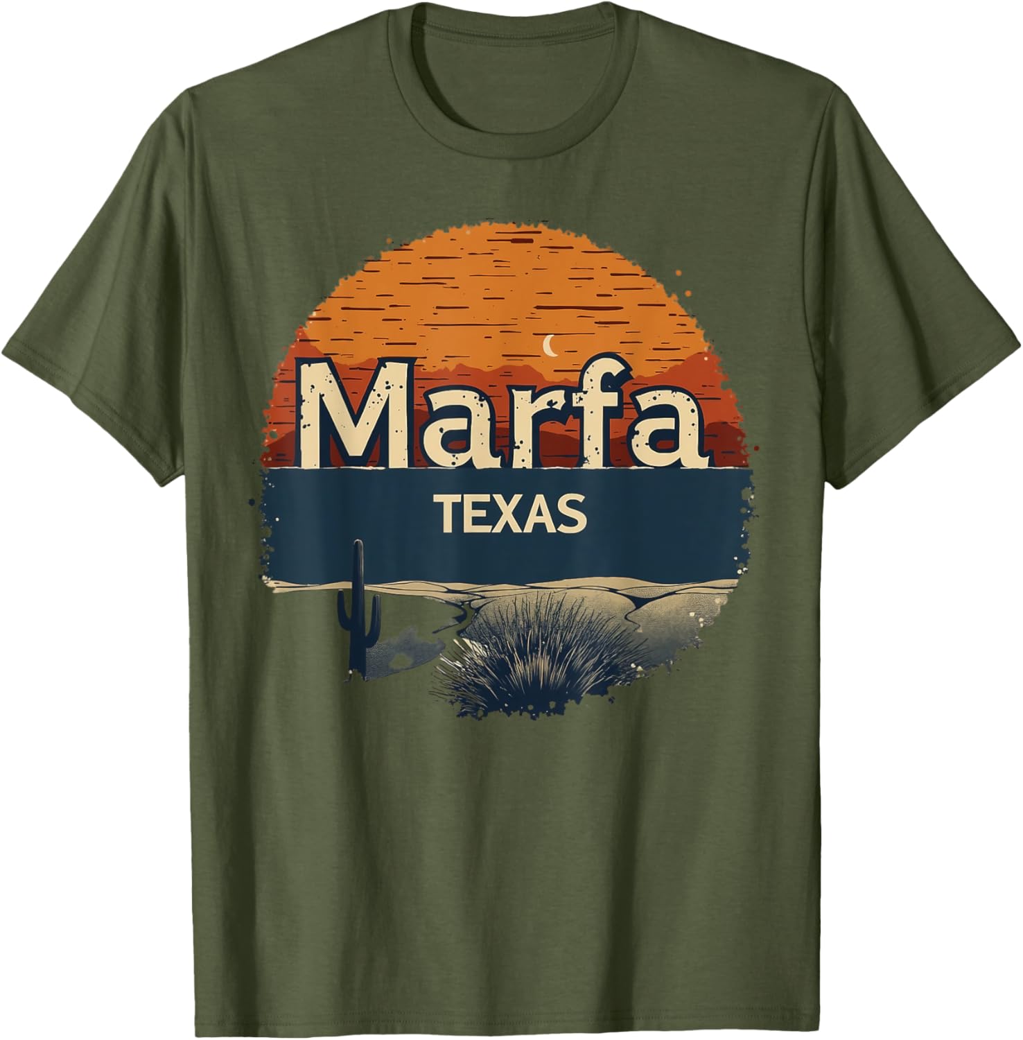 Marfa Texas Desert Sunset Graphic Tee - Stylish Casual Wear for All - 3
