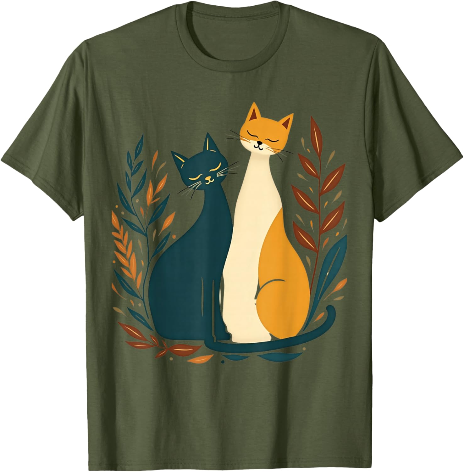 Vintage Mid-Century Modern Cat T-Shirt 50s 60s Retro Style Apparel - 19