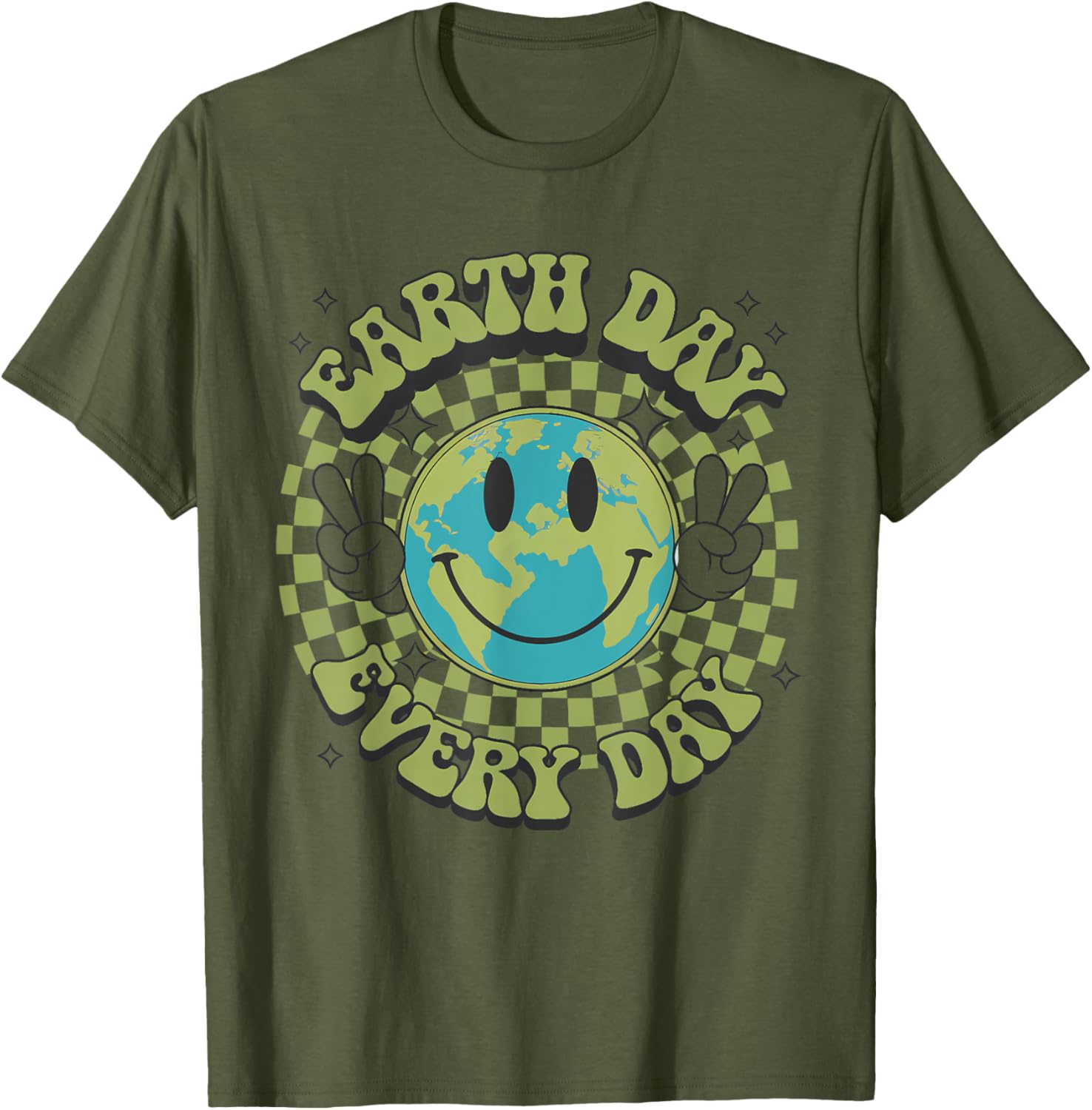 Funny Earth Day Everyday Hippie Planet T-Shirt for Men and Women - 8