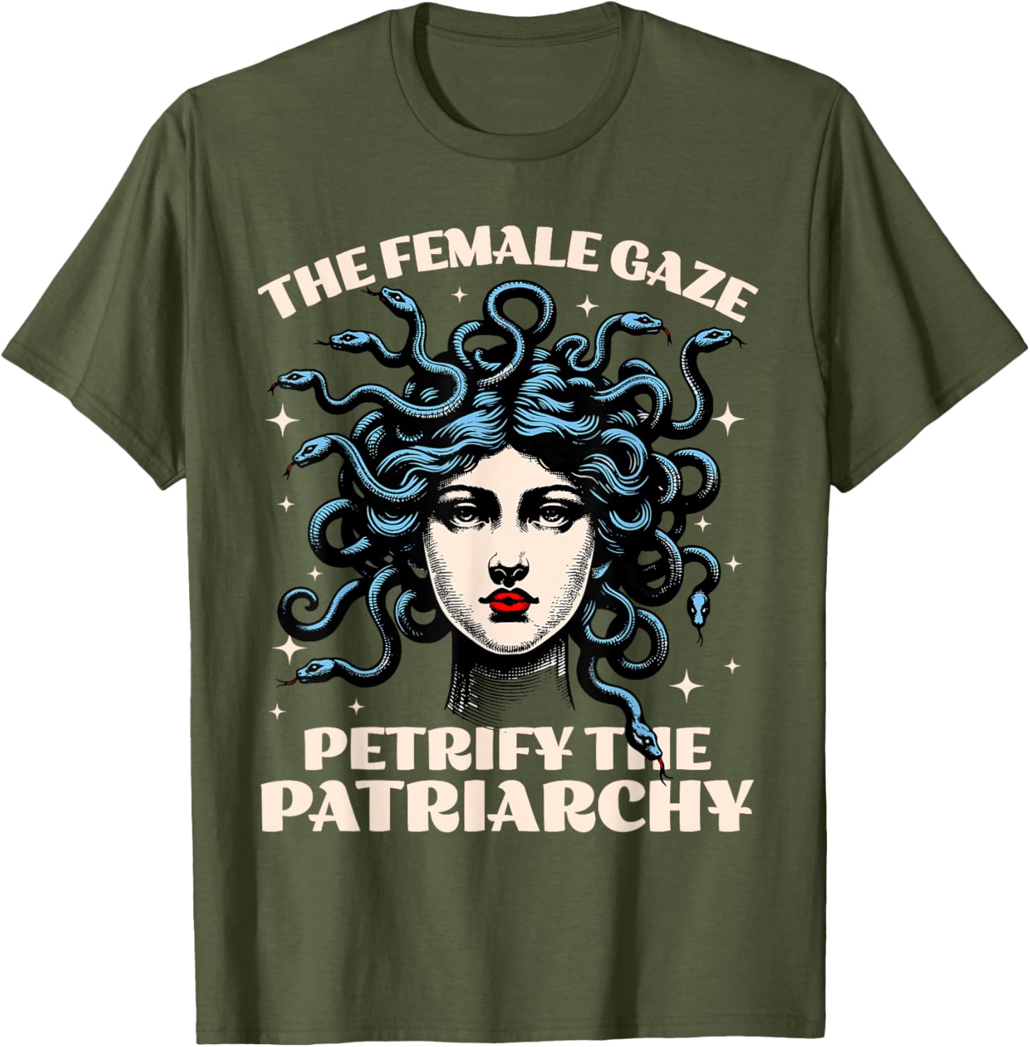 Funny Feminist Medusa T-Shirt - Petrify The Patriarchy Fashion Tee - 12