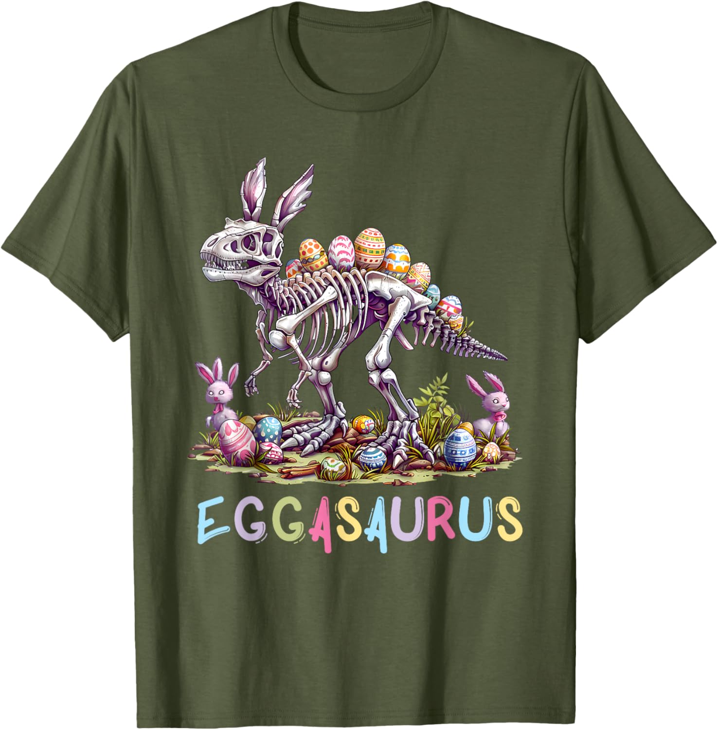 Eggasaurus Dinosaur Toddler T-Shirt for Boys - Fun Easter Stegosaurus Design - 14