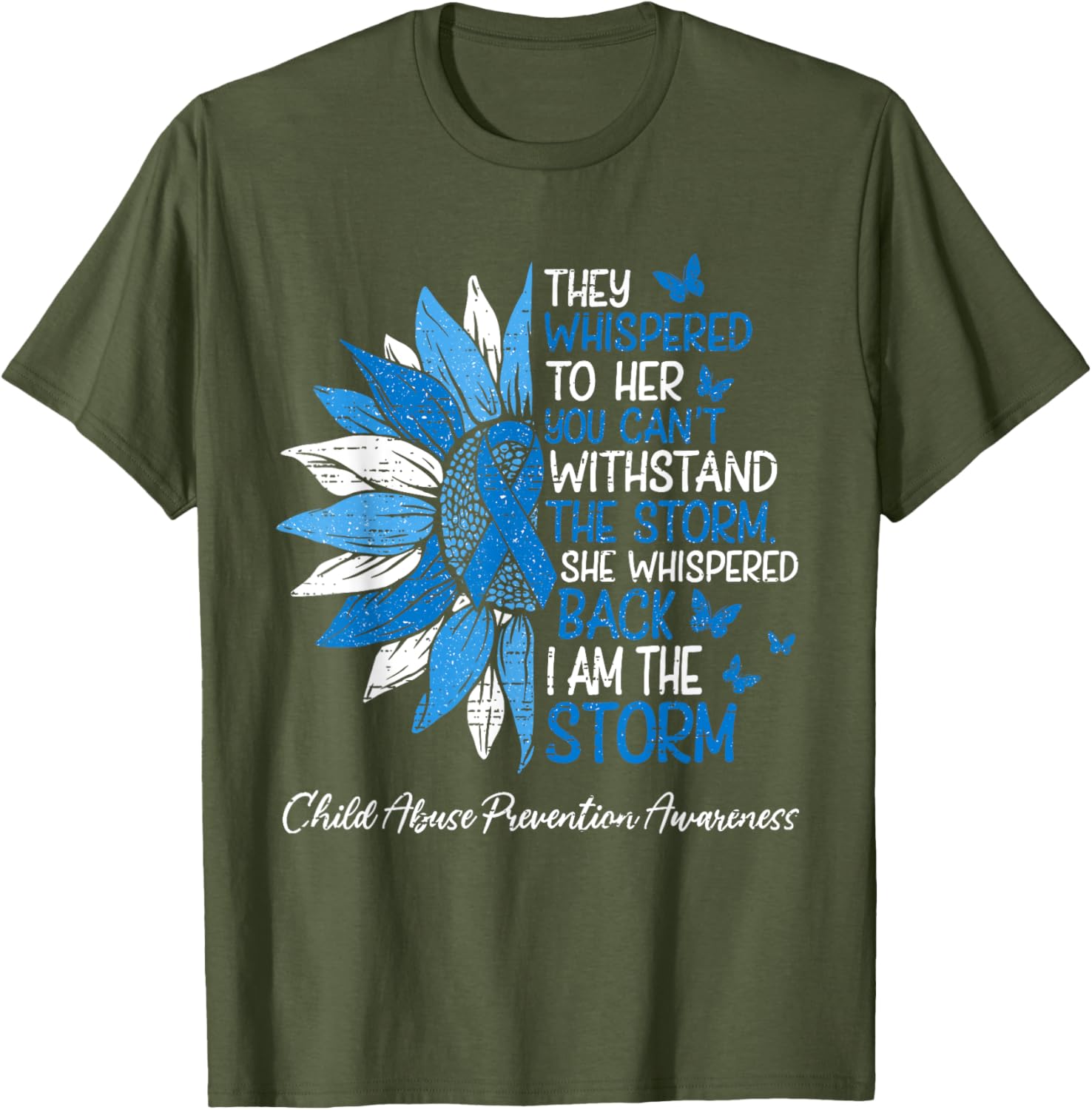 Motivational Positivity Child Abuse Awareness T-Shirt for Kids - 3