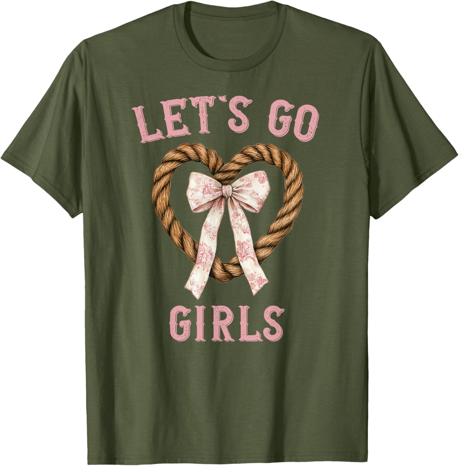 Chinoiserie Pink Cowgirl Lasso T-Shirt for Stylish Western Girls - 12