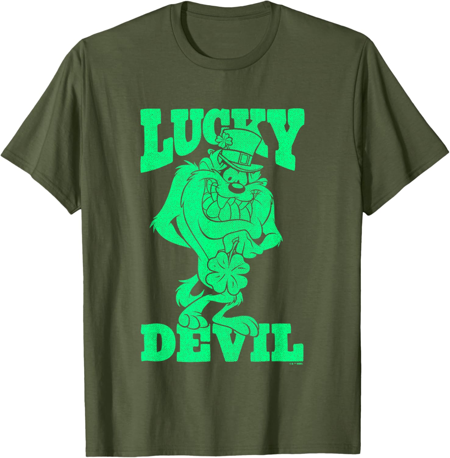 Looney Tunes St. Patrick's Day Retro Taz Lucky Devil T-Shirt for Fun - 3