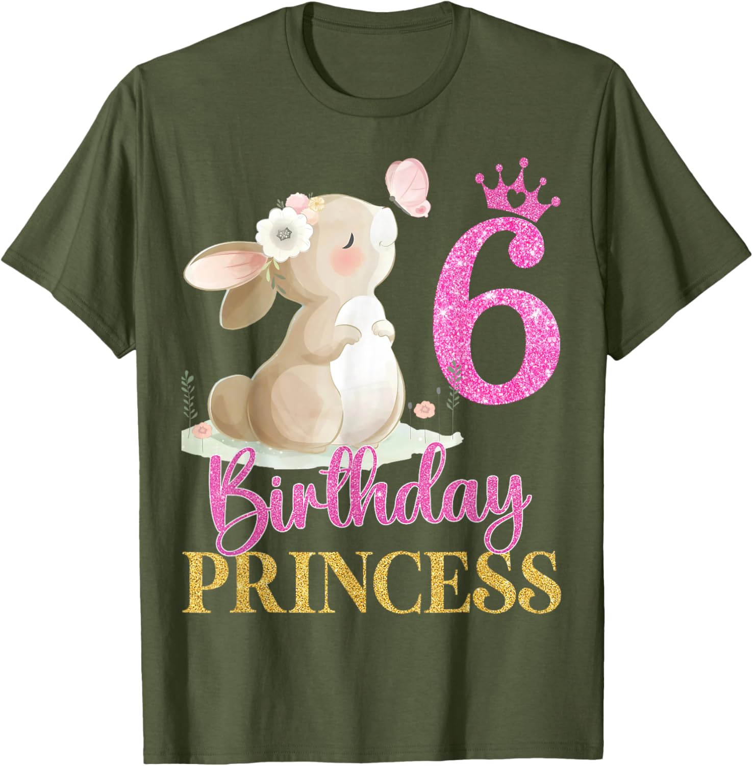 Adorable Rabbit Princess T-Shirt for 6th Birthday Girls - Perfect Gift! - 25