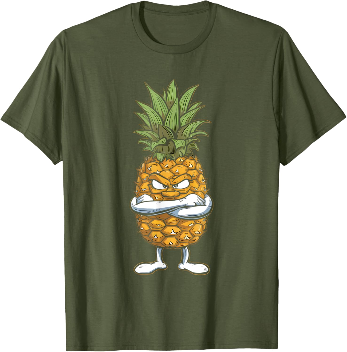 Angry Pineapple T-Shirt Fun Fruit Design for Trendy Casual Wear - 11
