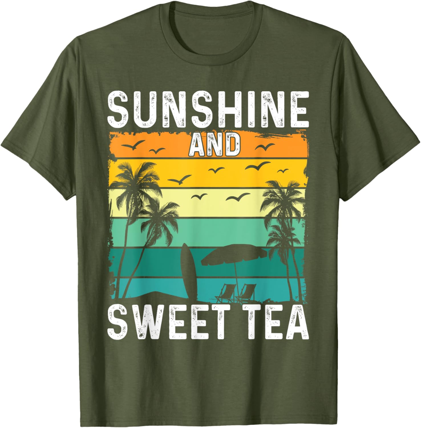 Sunshine And Sweet Tea Retro Southern Pride Iced Tea Lover T-Shirt - 6