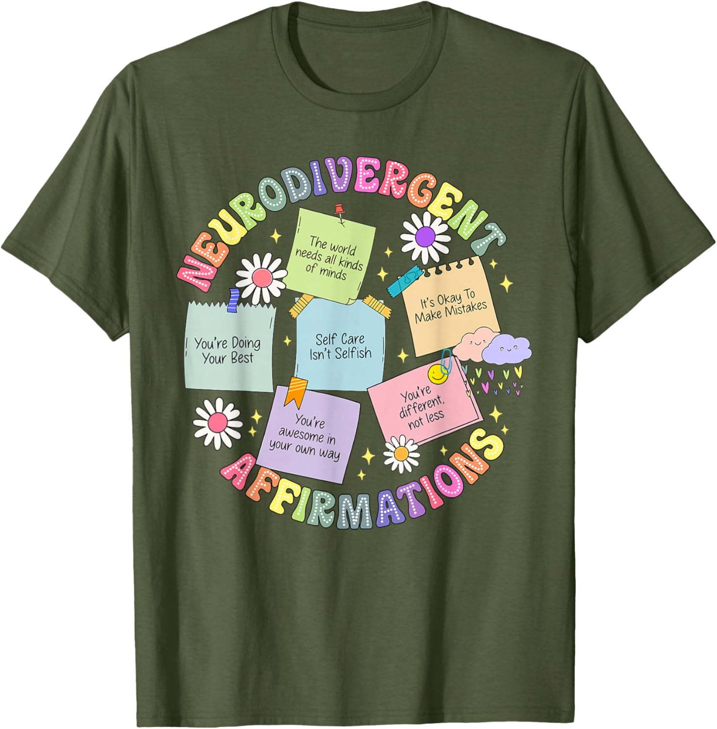 Neurodivergent Affirmations T-Shirt for Autism Awareness and Love - 14
