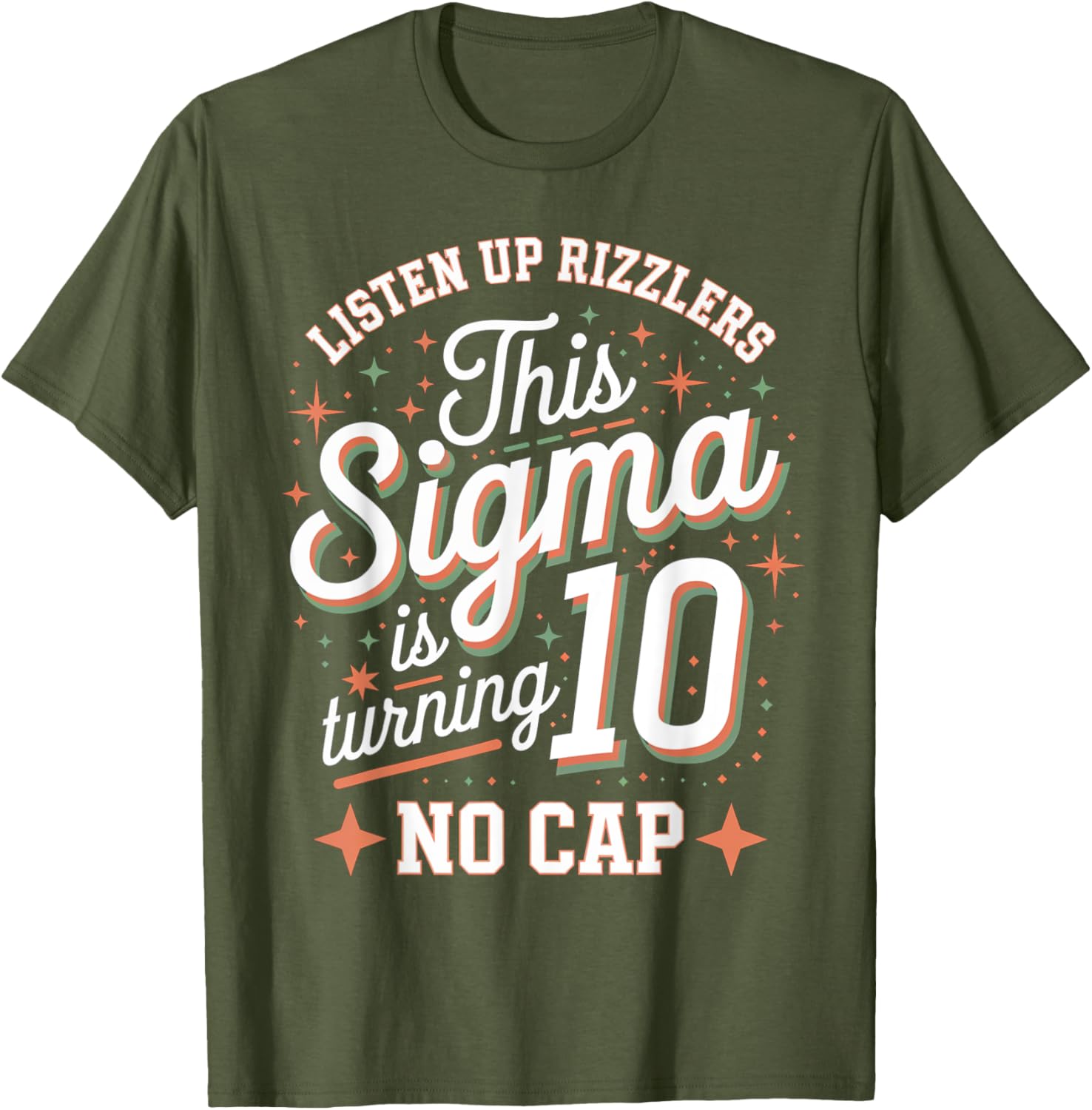 Celebrate in Style with This Sigma Turns 10 Birthday Design T-Shirt - 2