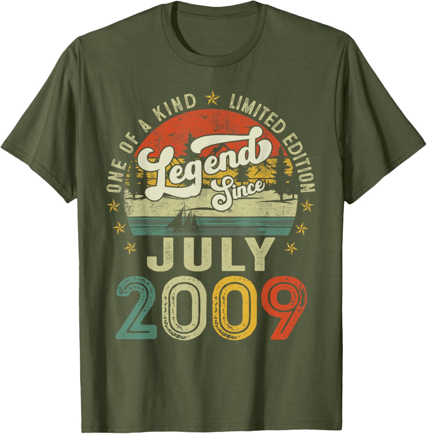 Legend Since July 2009 Retro 16th Birthday T-Shirt for Boys and Girls - 3