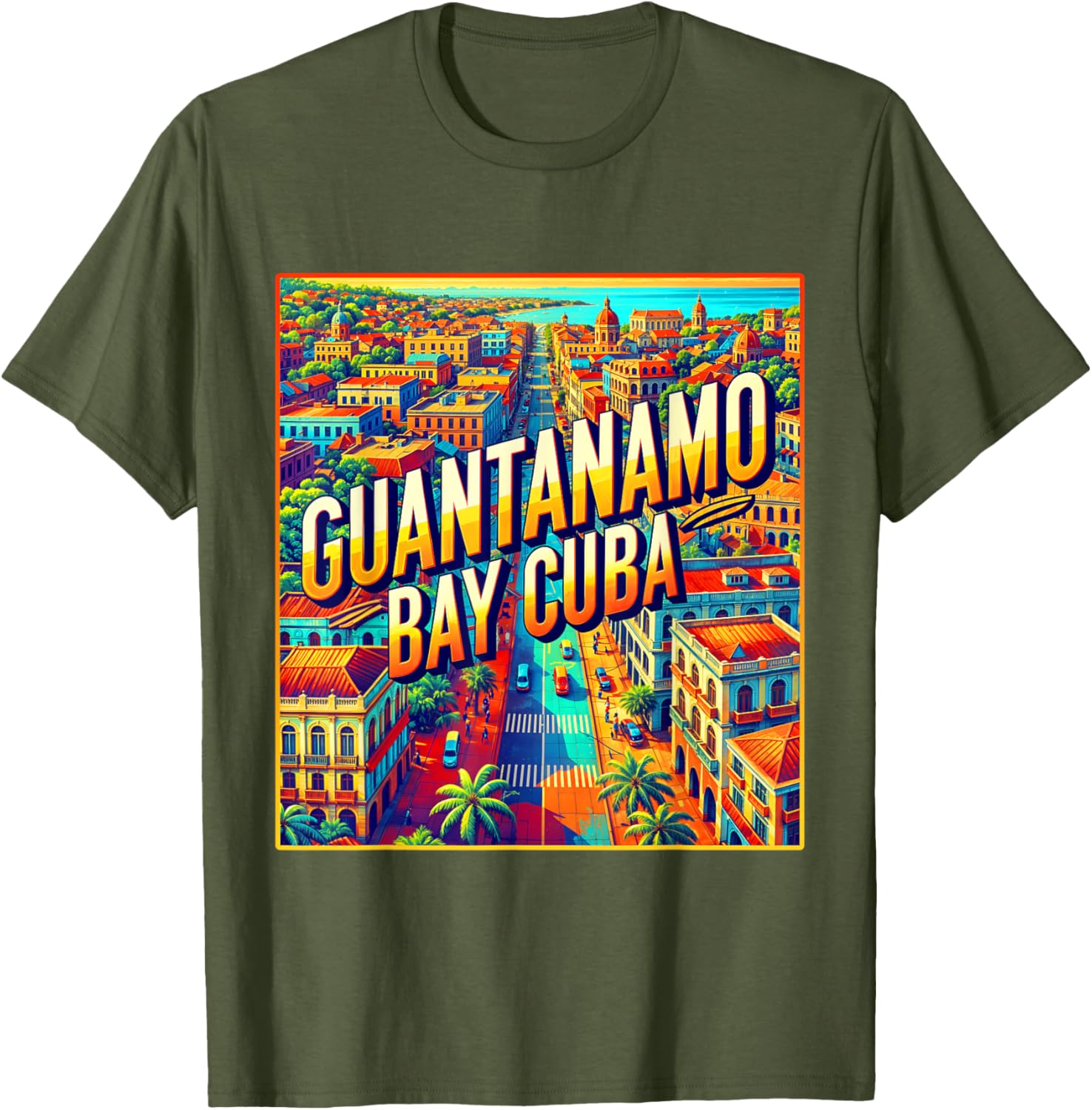 Vintage Retro Guantanamo Bay Cuba T-Shirt for Family Trips - 19