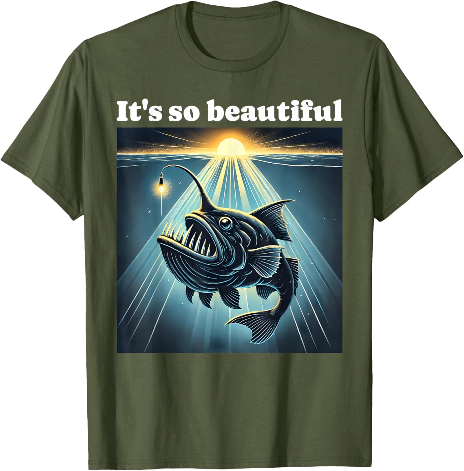 Anglerfish Found The Light T-Shirt for Ocean Lovers and Fishing Fans - 1