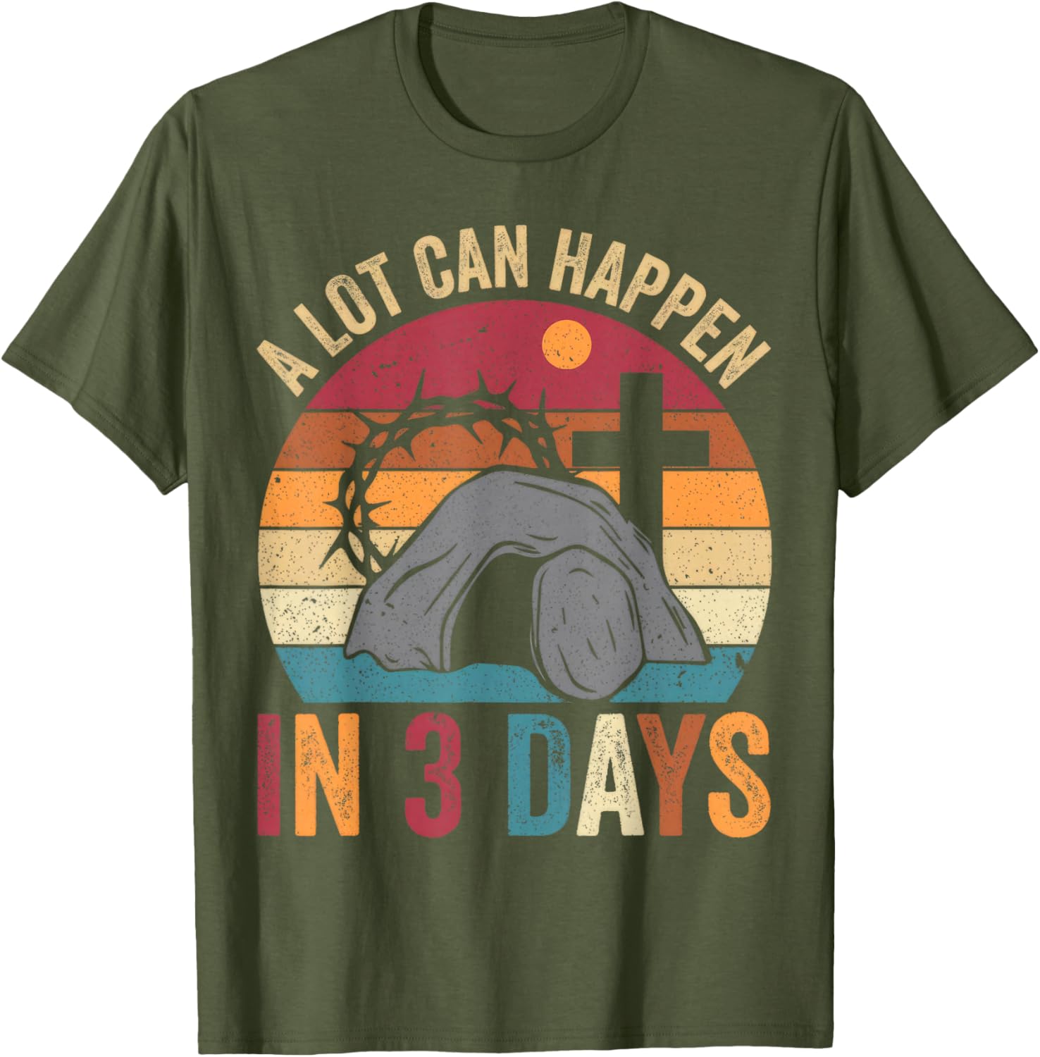 Retro Easter Christian T-Shirt Perfect for Celebrating Faith in Style - 13