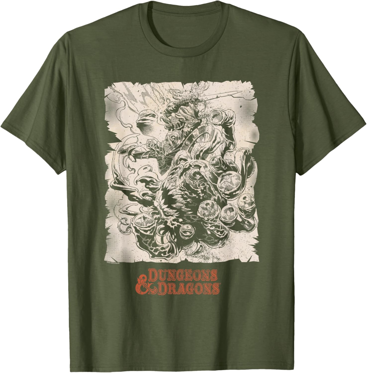 Dungeons and Dragons Retro Beholder Combat T-Shirt for Gamers - 1