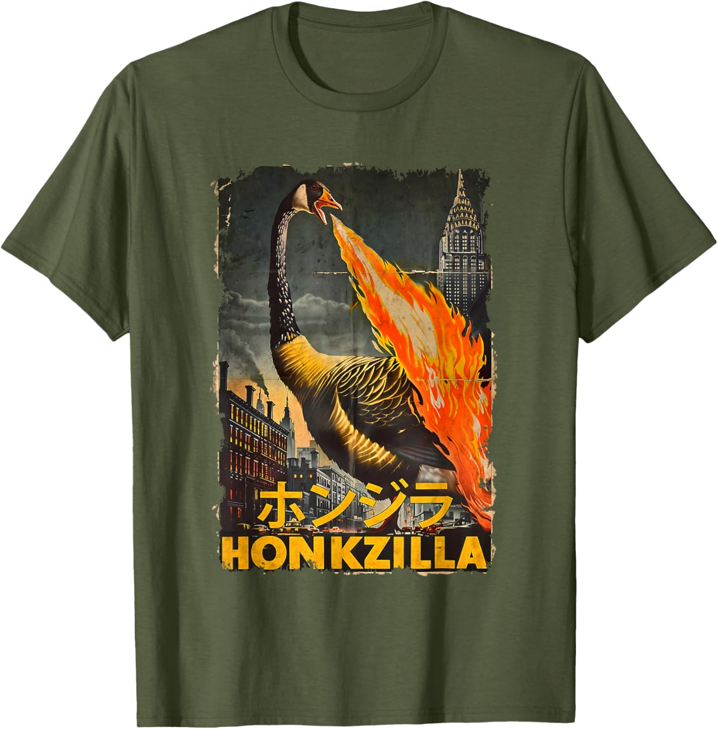 Vintage Honkzilla Silly Goose Catzilla T-Shirt for Fun, Quirky Style - 16