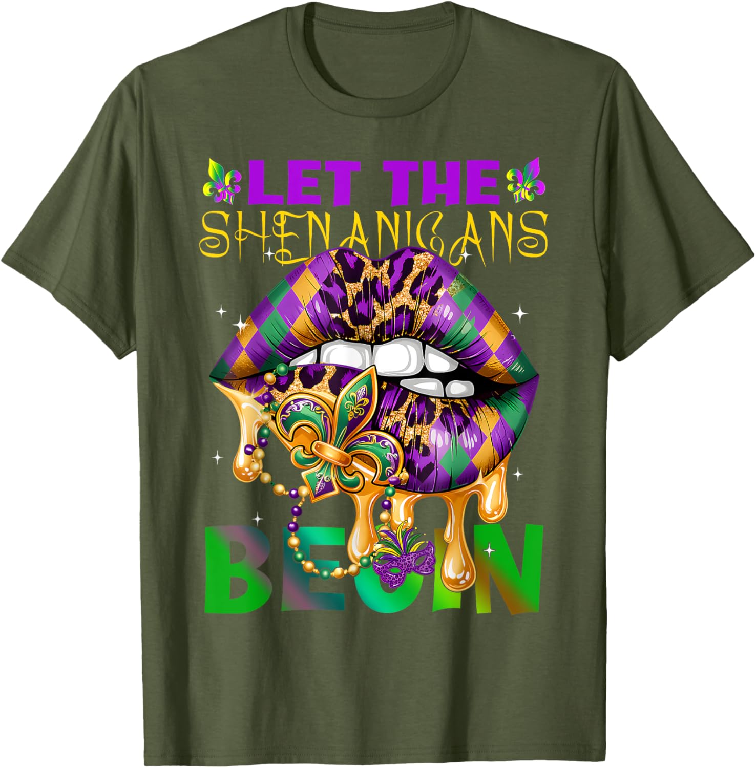 Let The Shenanigans Begin Mardi Gras T-Shirt for Kids and Adults - 10