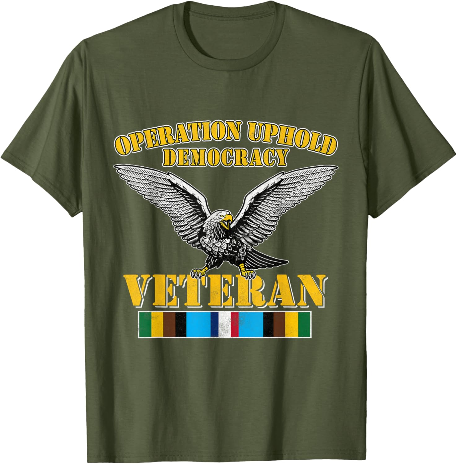 Veteran Operation Uphold Democracy Ribbon Haiti Vintage T-Shirt - 10
