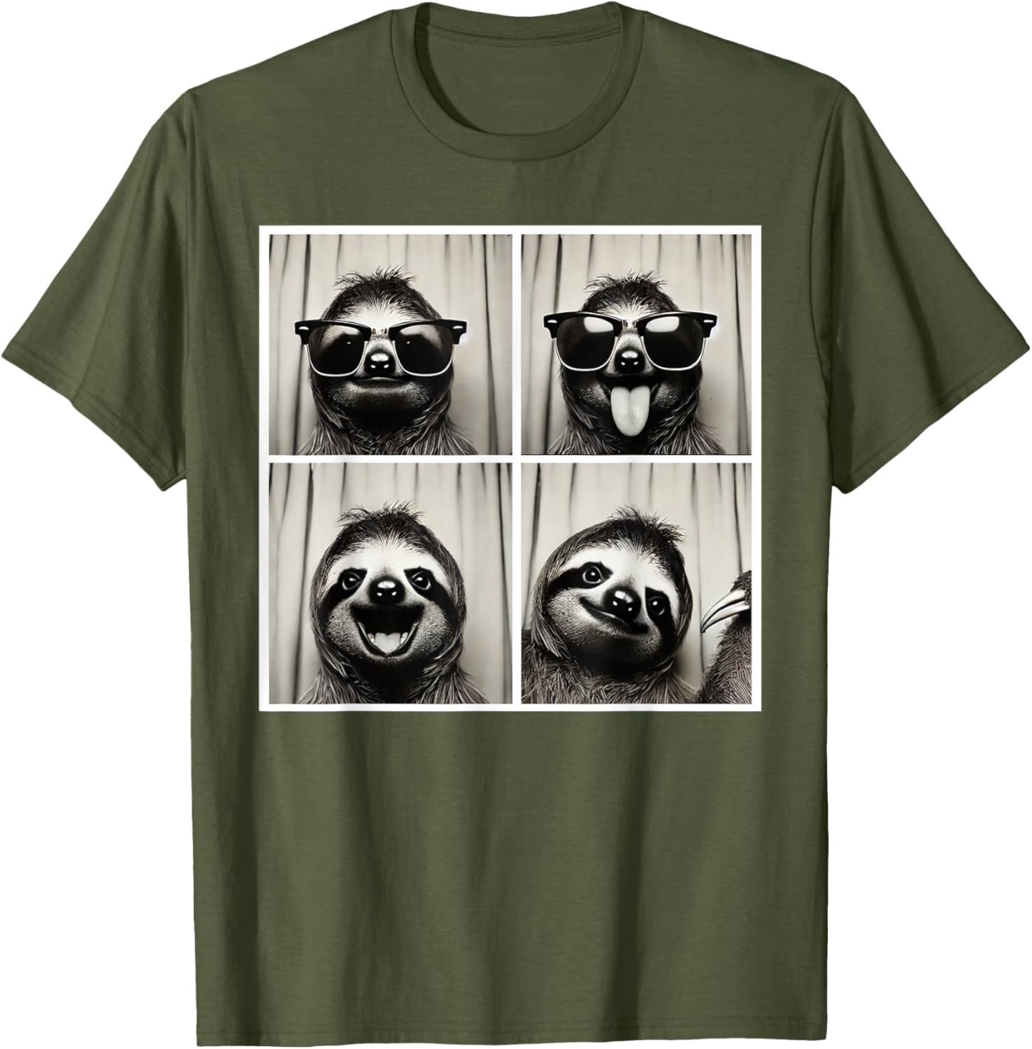 Funny Selfie Sloth T-Shirt with Sunglasses for Fun Casual Wear - 19