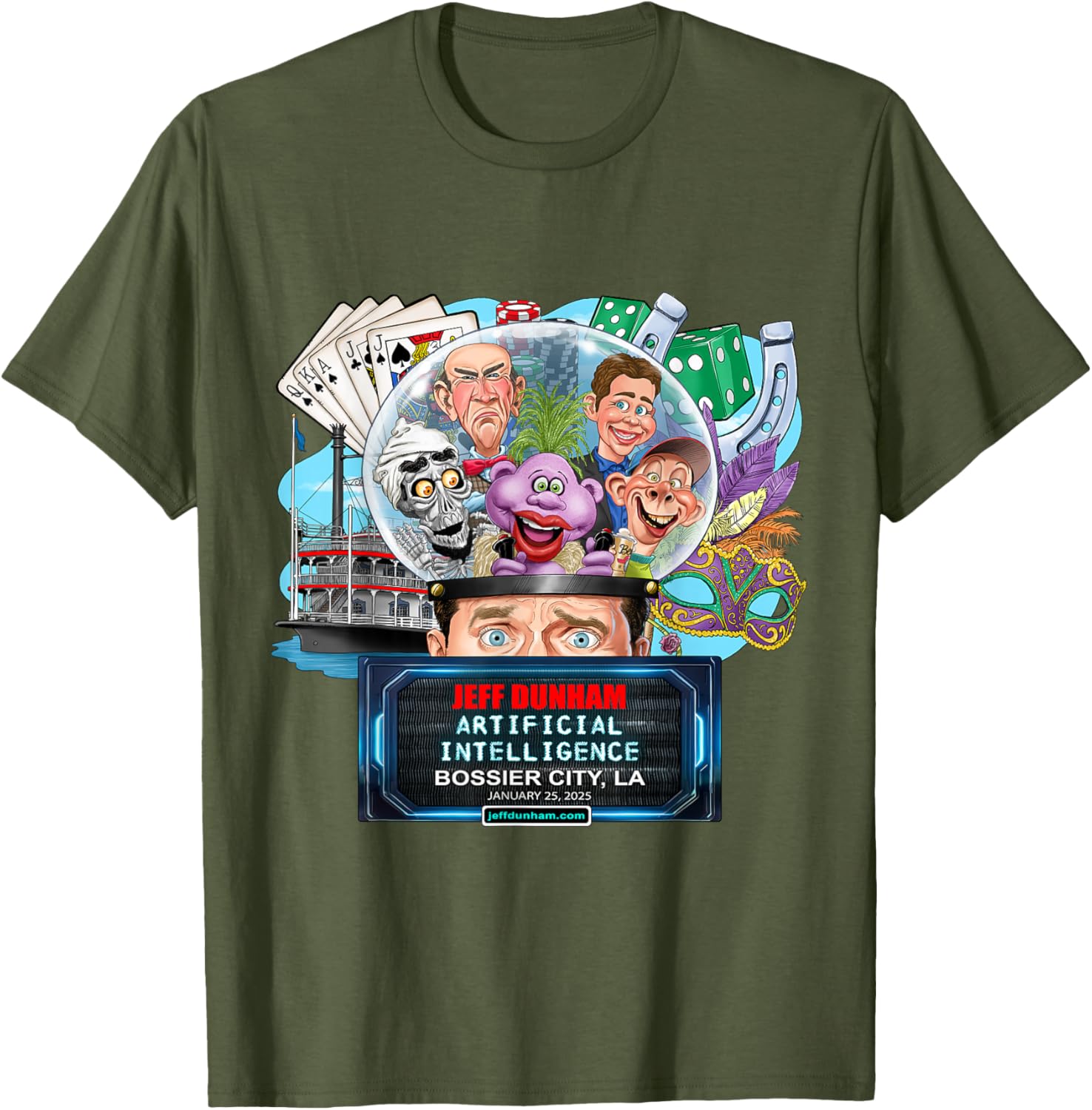 Jeff Dunham Bossier City LA 2025 T-Shirt for Comedy Fans and Collectors - 5