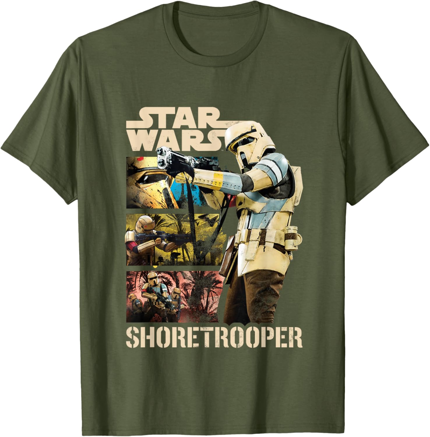 Star Wars Rogue One Shoretrooper Movie Panels T-Shirt for Fans - 3