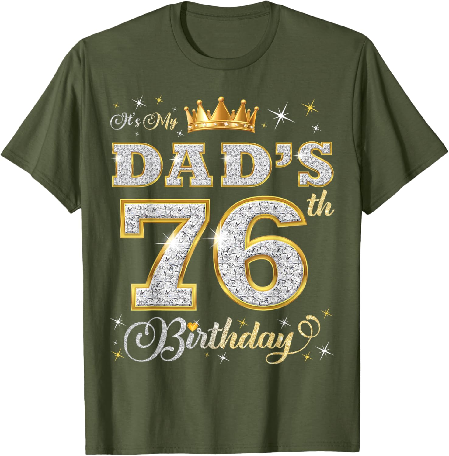 Happy 76th Birthday Dad T-Shirt Perfect Gift for Father's Day - 3