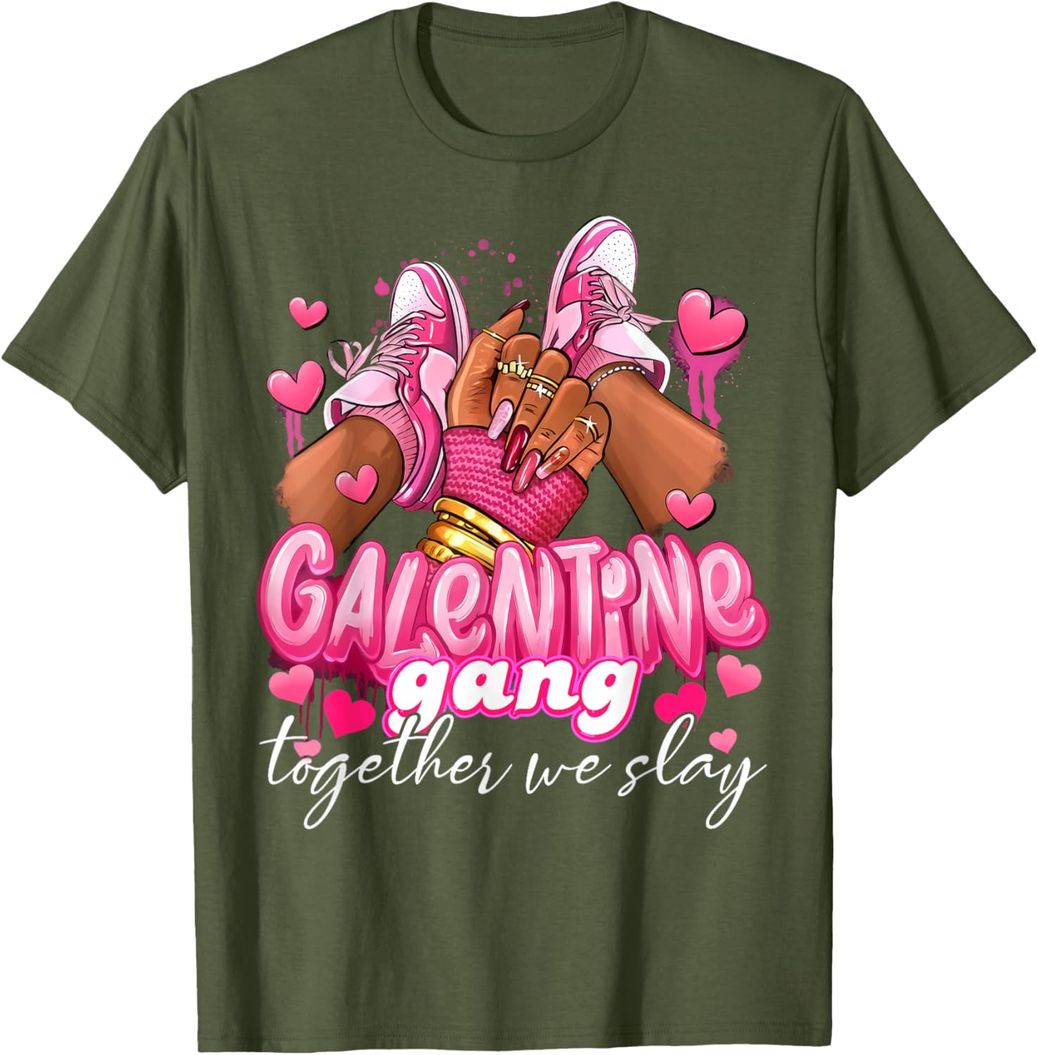 Women Galentine Gang Together We Slay Valentine's Day T-Shirt - 21