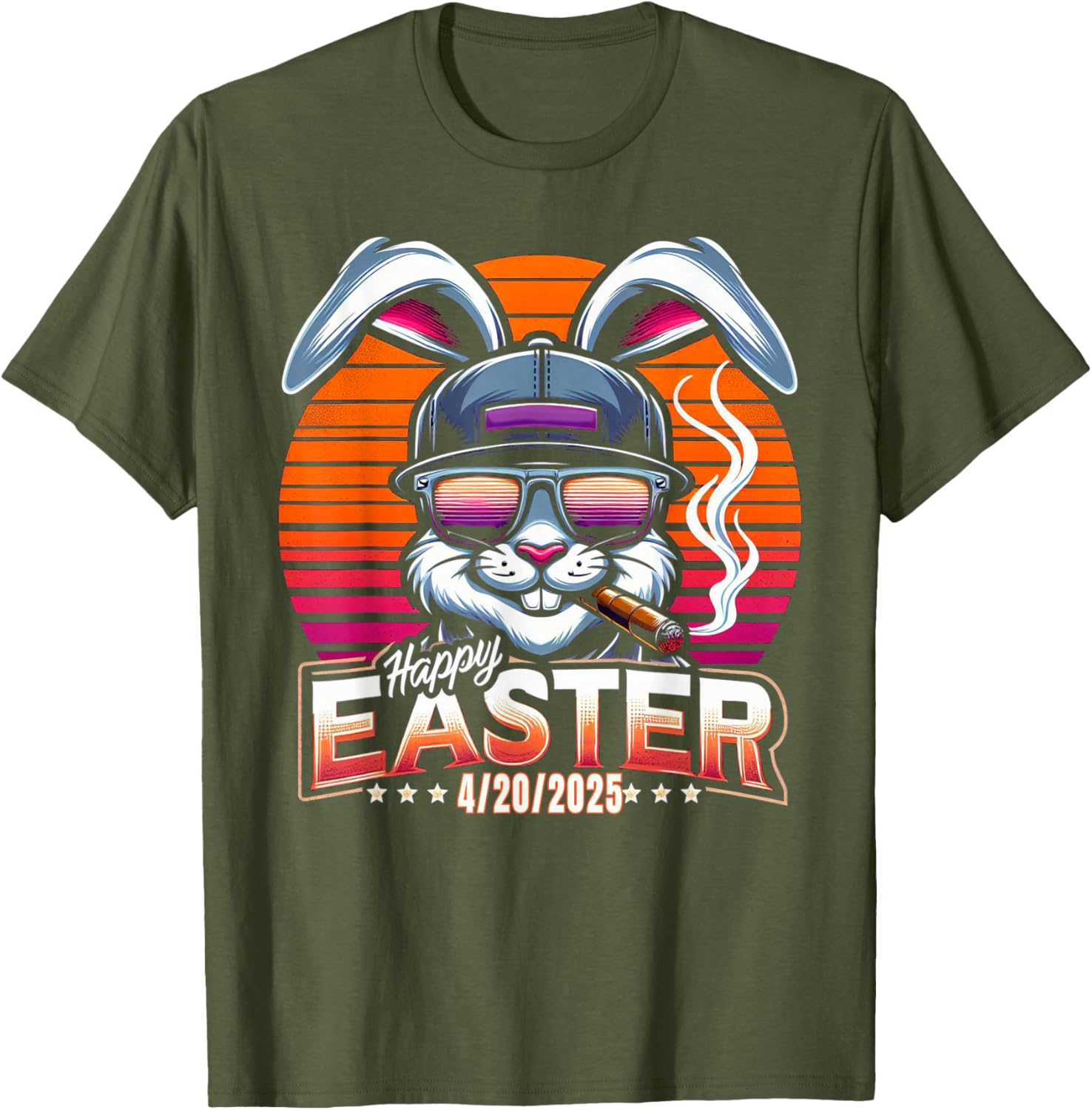 Funny Easter Bunny Marijuana T-Shirt for 420 Humor Lovers - 3