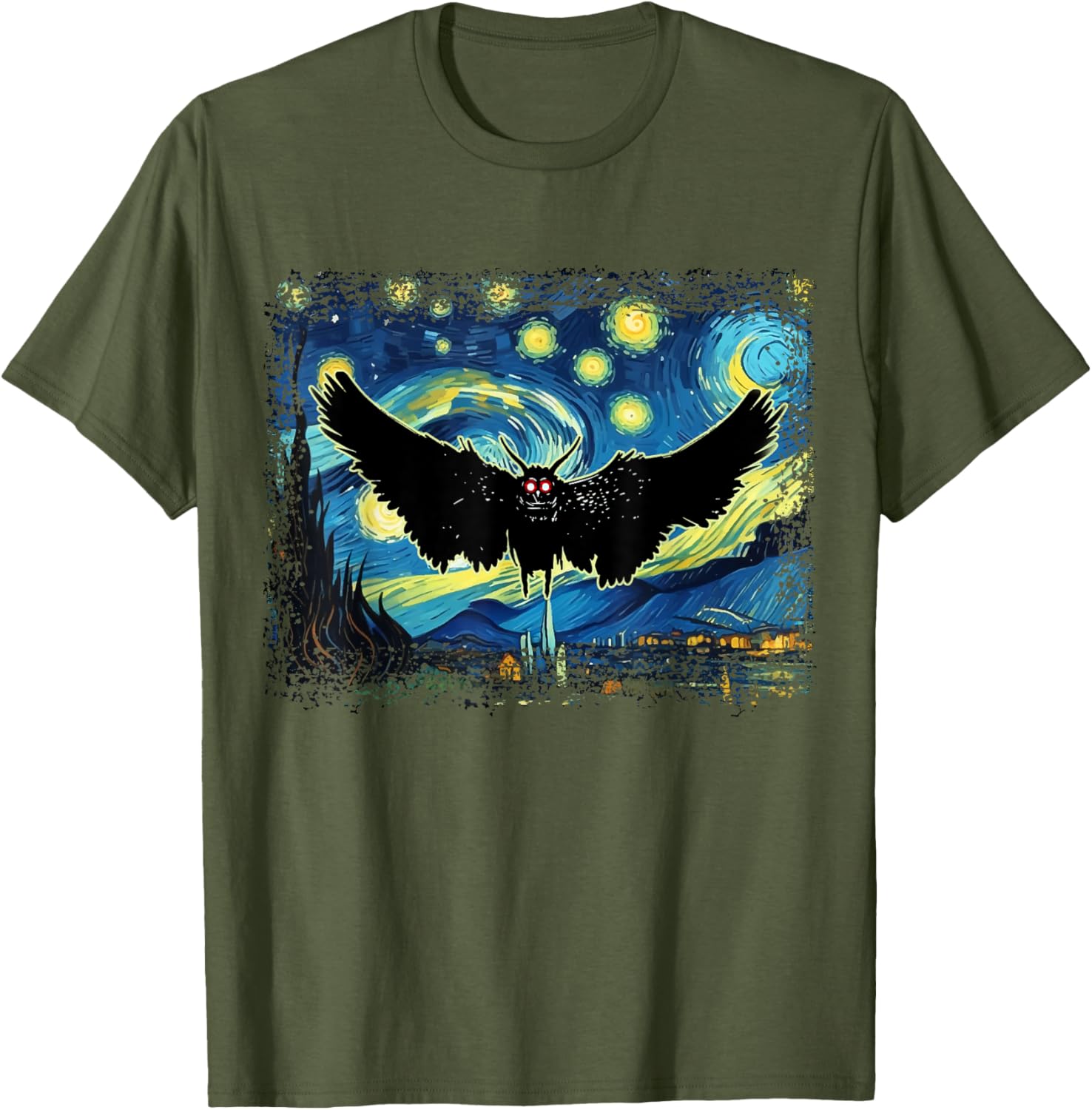 Mothman Starry Night T-Shirt for Unique Style and Comfort - 16