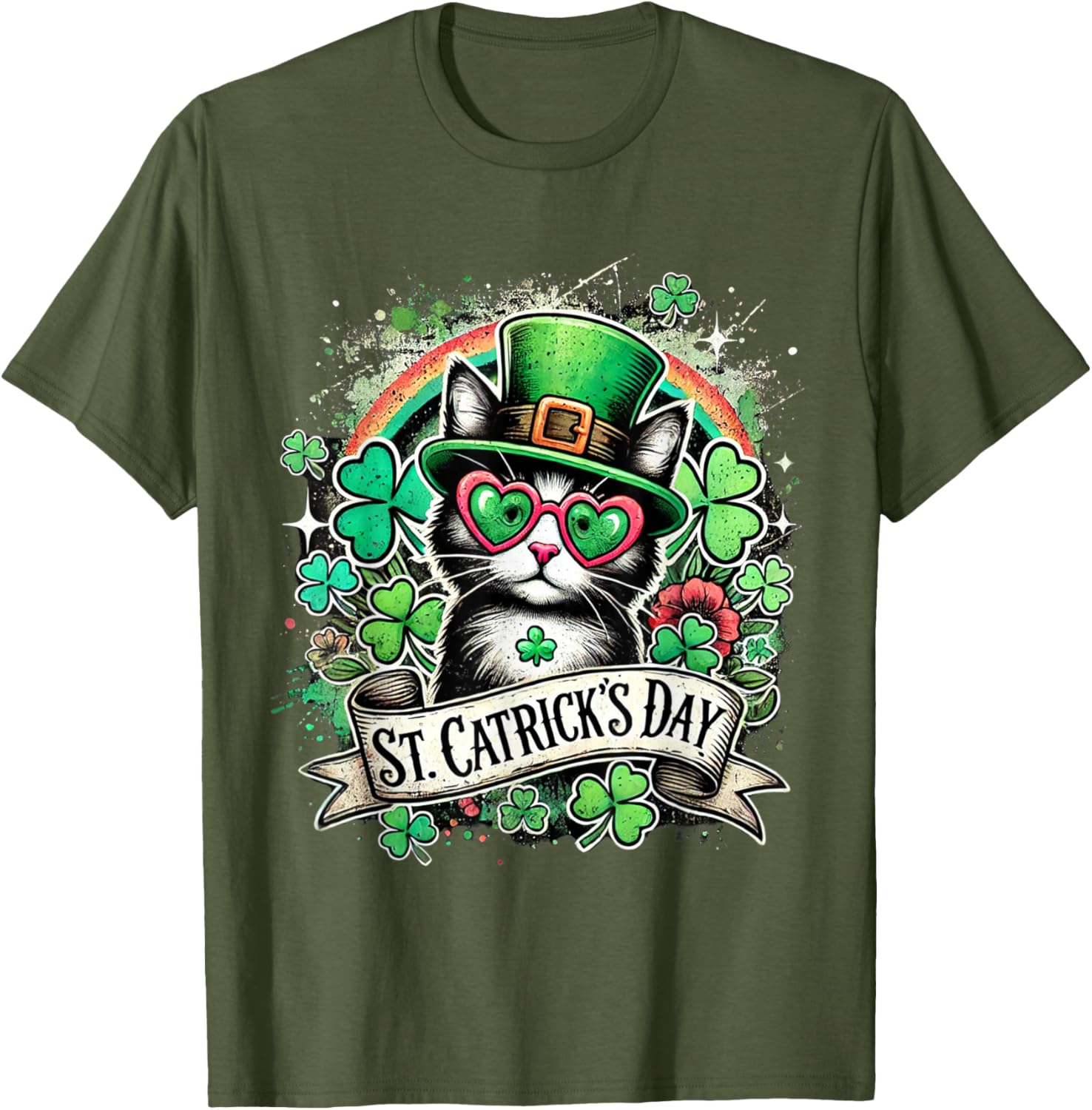 St Patricks Day Cats T-Shirt for Men, Women, and Kids - Fun Pet Tee - 1