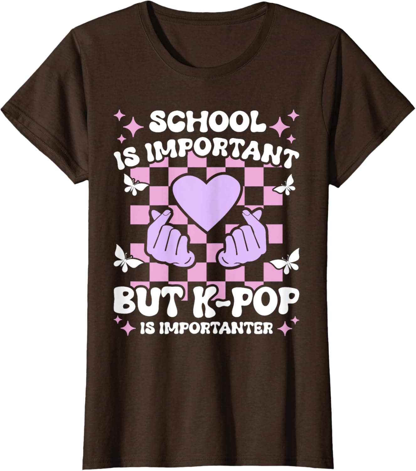 Funny K-Pop T-Shirt for Girls - School is Important, K-Pop is Importanter - 6