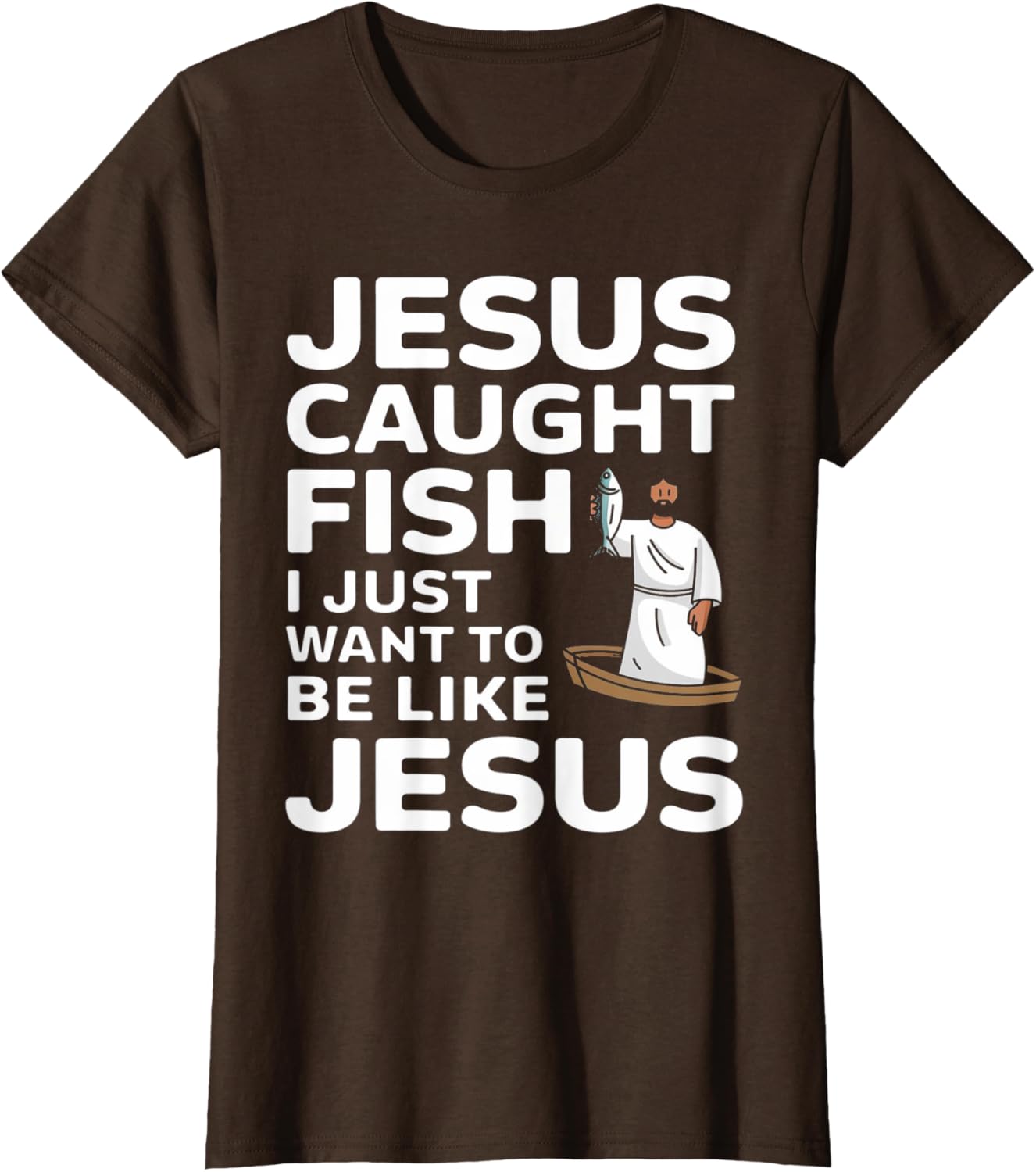 Jesus Fishing Design T-Shirt for Faithful Anglers - Catch the Spirit! - 14