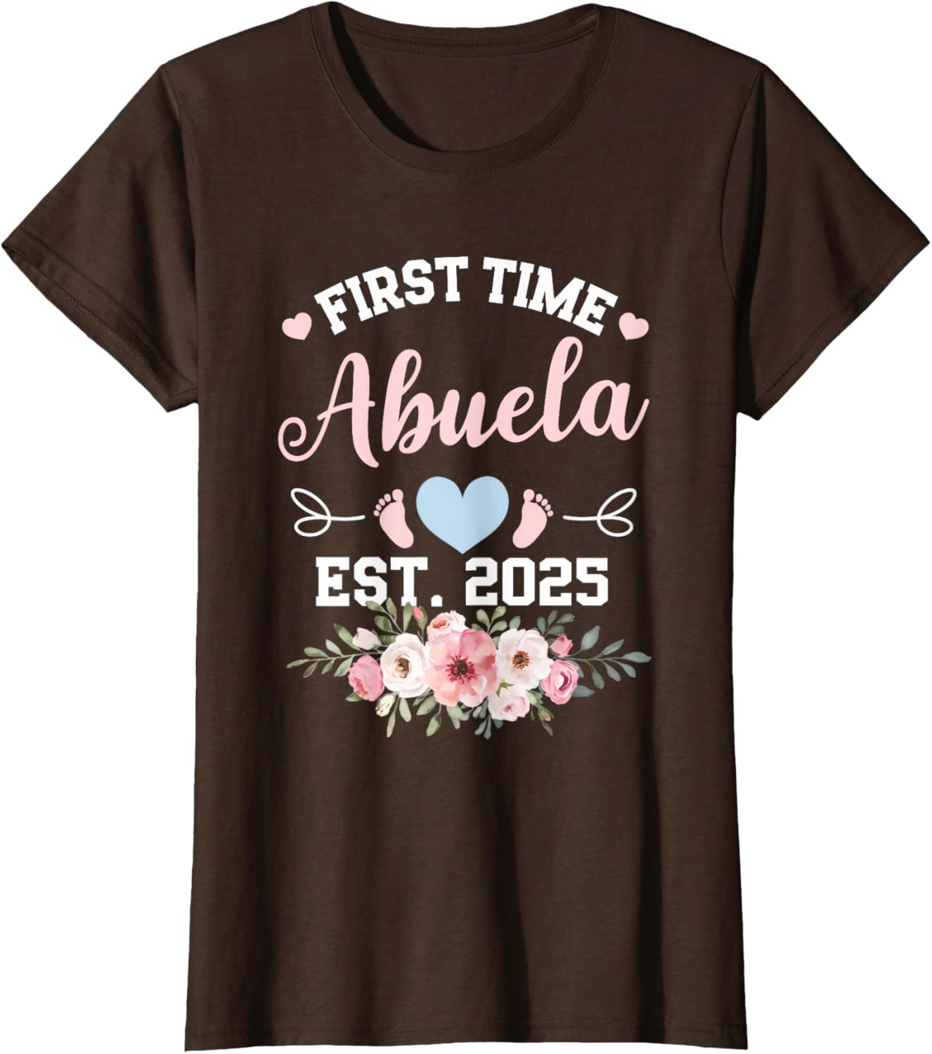 Cute Women's First Time Abuela 2025 Mother's Day Pregnancy T-Shirt - 5
