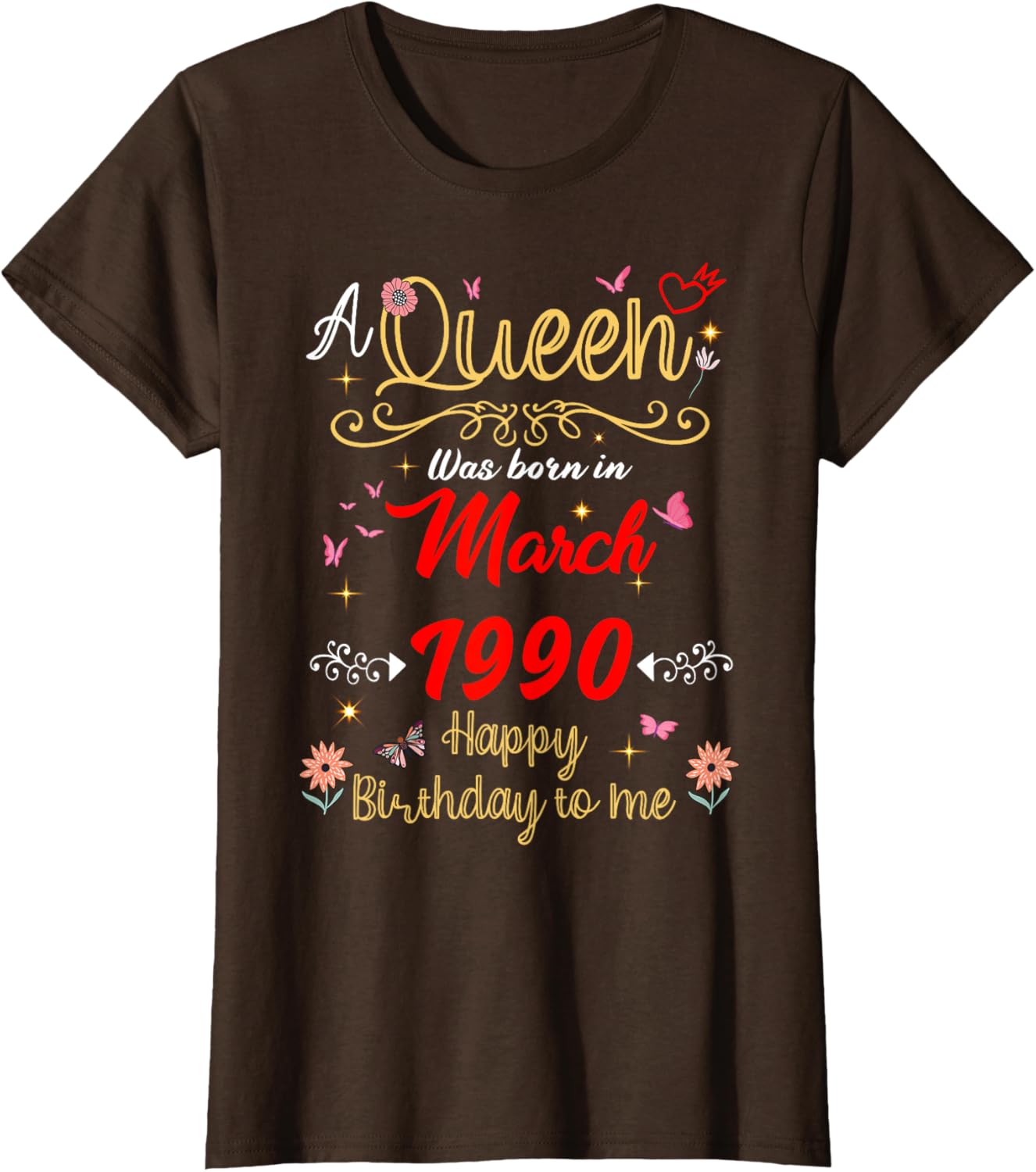 March Birthday Queen T-Shirt Since 1990 for March Girls - 11