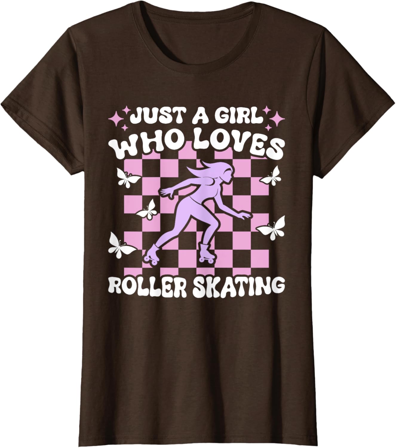Just A Girl Who Loves Roller Skating Cute T-Shirt for Girls - 2
